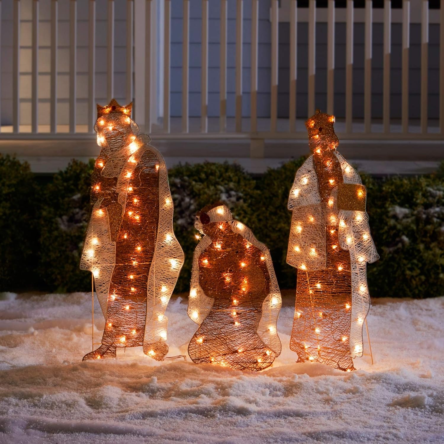 BrylaneHome Crystal Splendor Outdoor Scenes Christmas Decoration, Nativity Scene : Patio, Lawn & Garden