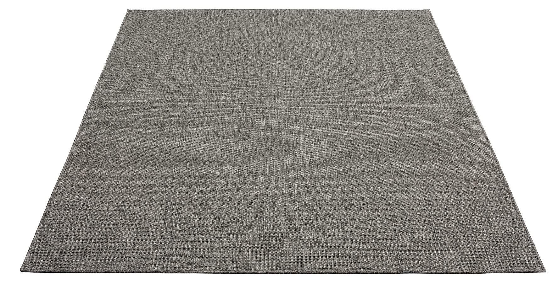 the carpet Mistra - robusto tappeto per esterni, resistente alle intemperie e ai raggi UV, adatto a balcone, terrazza, giardino d'inverno o cucina e sala da pranzo, antracite, 200x280 cm