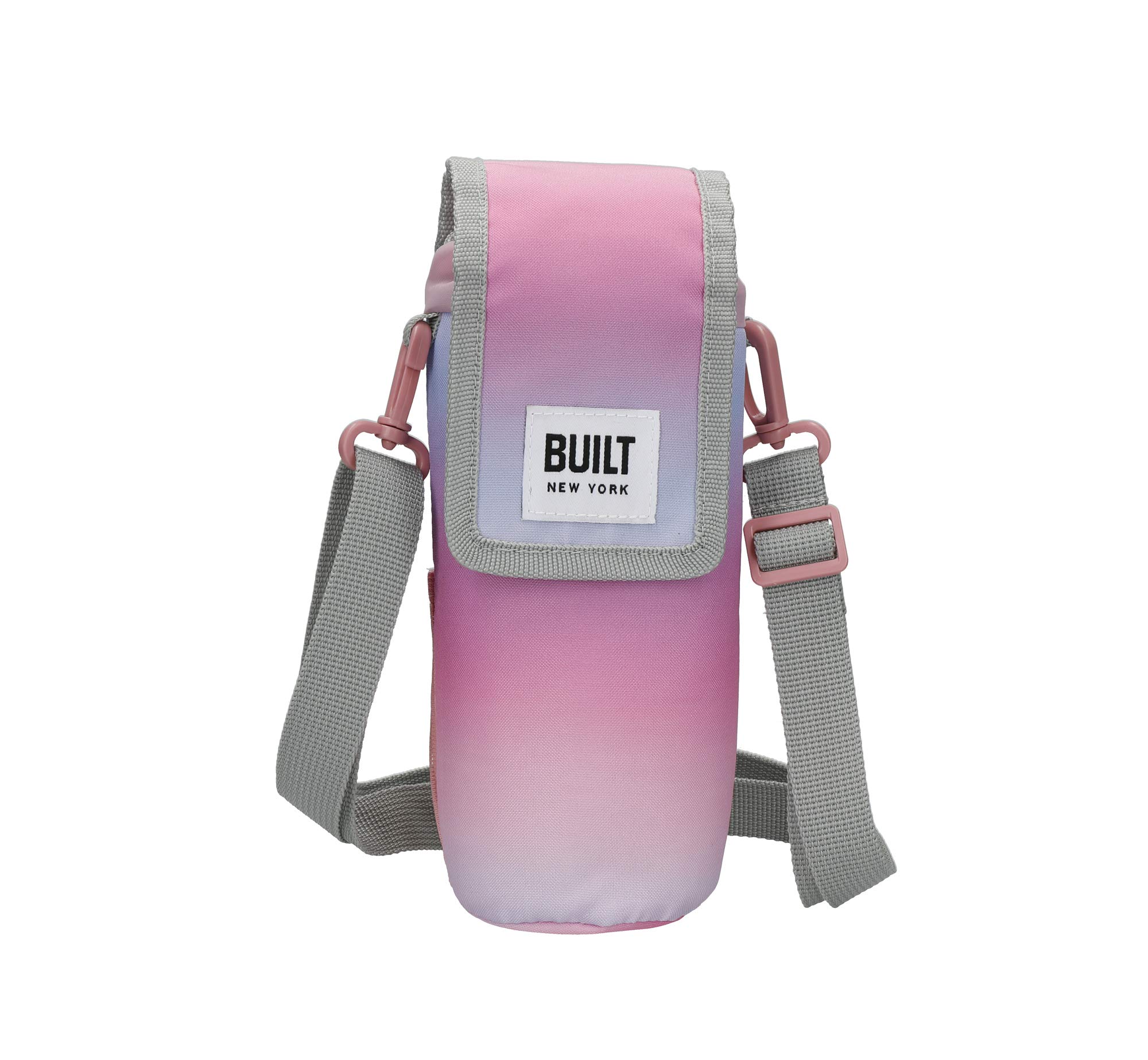 Built Insulated Bottle Bag with Shoulder Strap & 'Interactive' Design, 100% Polyester with Food Safe PEVA Lining, Multi Colour, 9 x 11 x 25cm