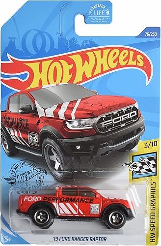 Hot Wheels Ford Ranger Raptor '19, [rojo] Gráficos de velocidad 76/250 3/10