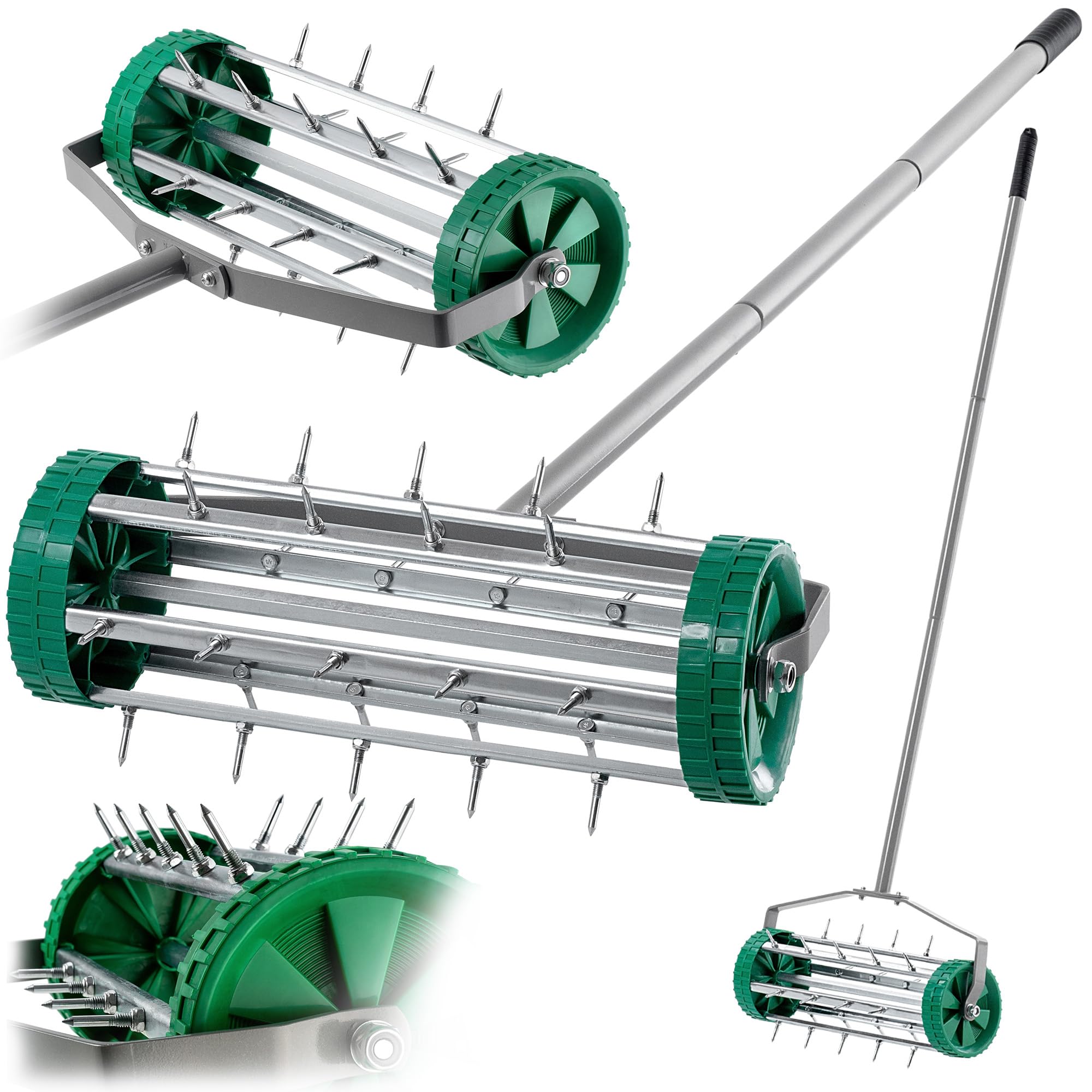 KADAX Handverticuteermachine, grasmaaier van robuust staal, handmatige