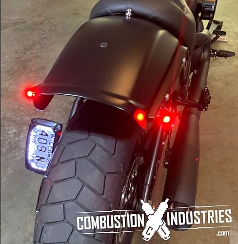 Miniatura 3 de Señales de giro traseras LED Micron para HD Harley Davidson DynaSportsterSoftail '99-up  Carcasa de aluminio (rojo, cromado)