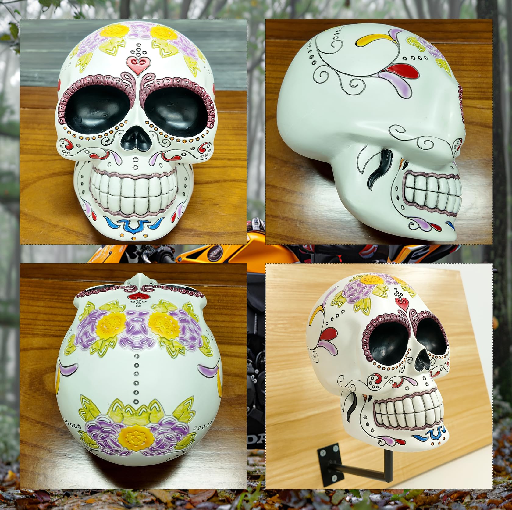 Support de Casque de Moto et Crochet de Veste-Mural Universel Casque Présentoir-pour Accrocher