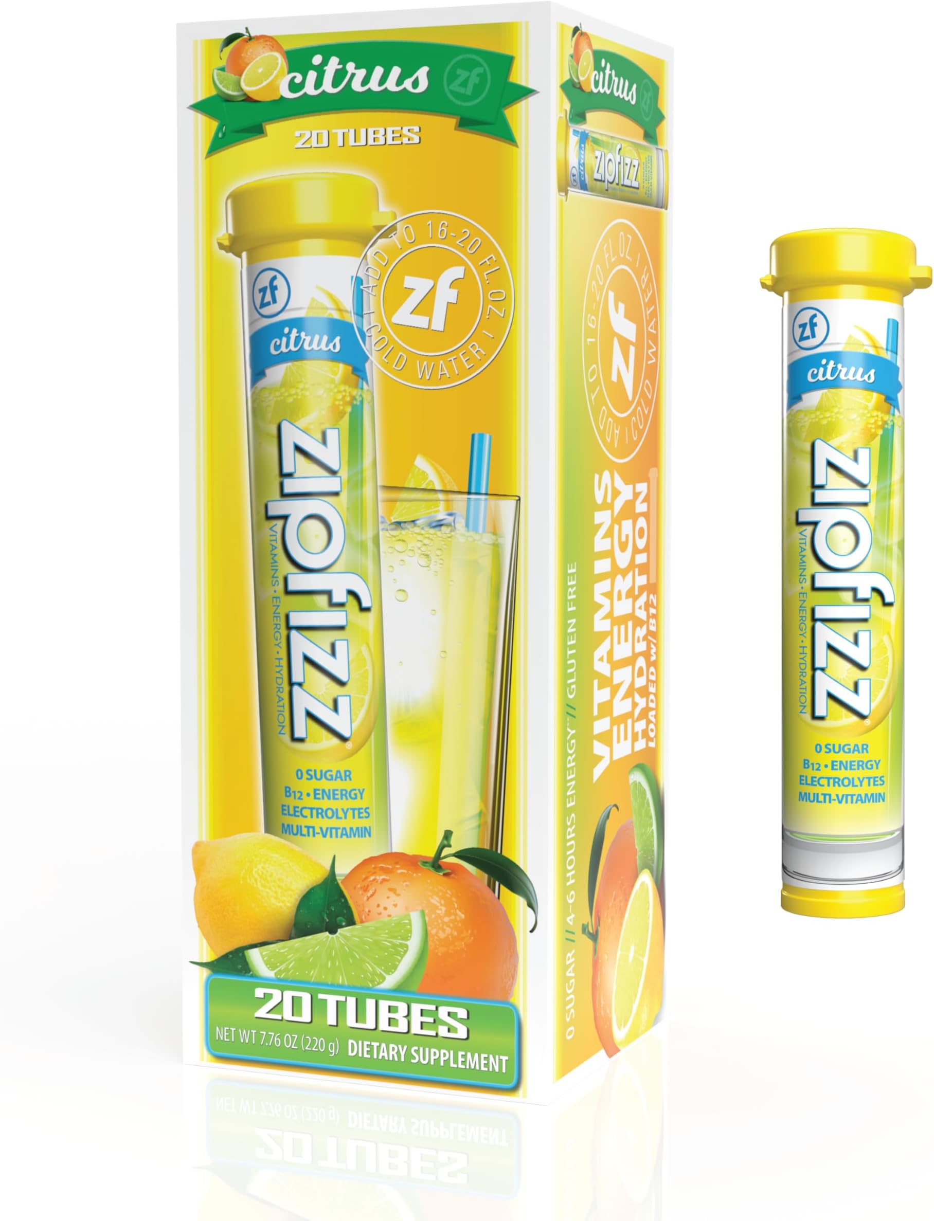 Zipfizz Pina Colada B12 Energy Drink Dietry Supplement