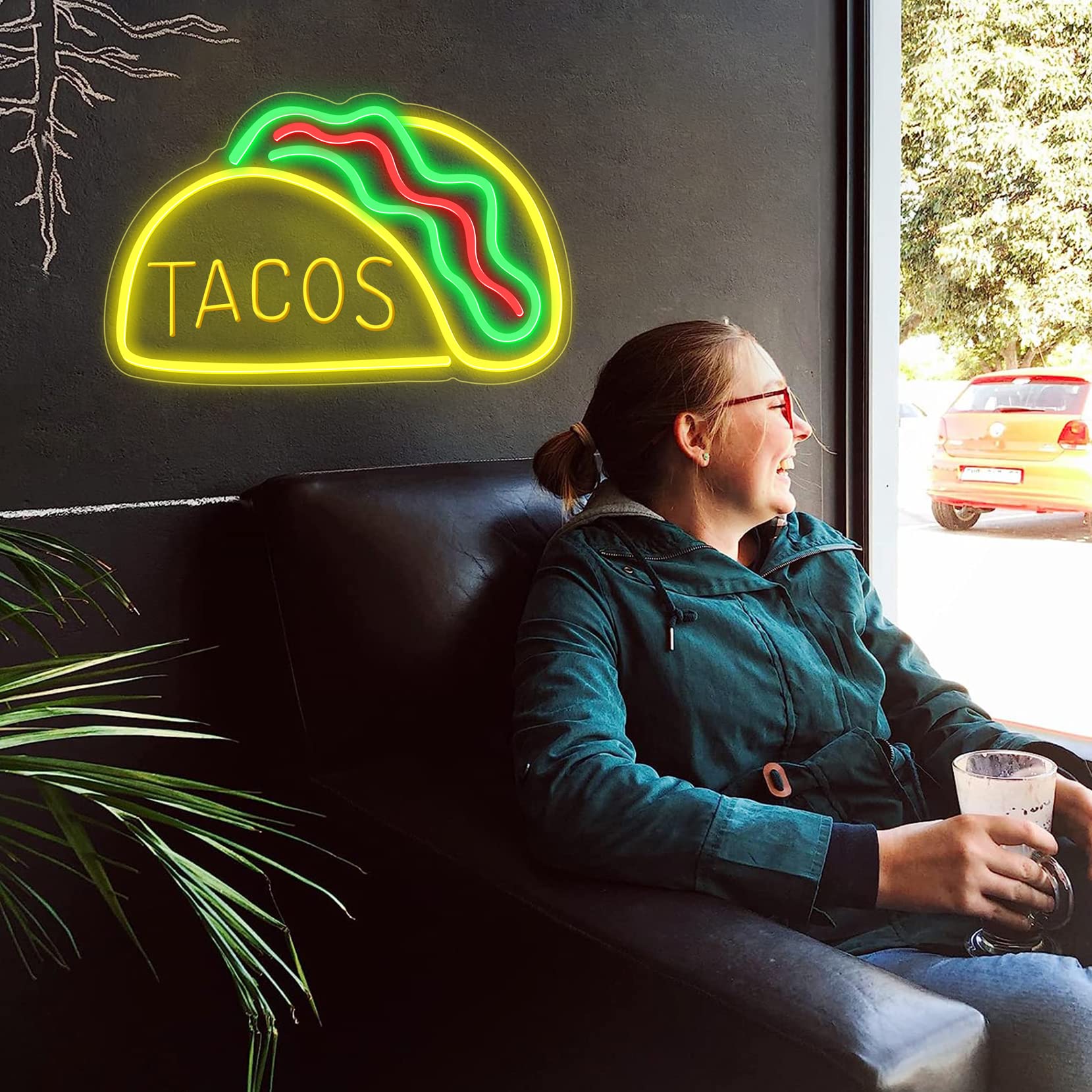Tacos Restaurante LED Neón Cartel Luminoso Hogar Decoración Decoración Coffee Shop Bar Sorbete Decoración Regalo Personalizado Cartel de Bienvenida