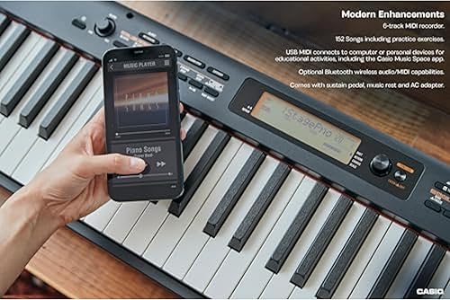 Miniatura 9 de Casio CDP-S360 Piano digital delgado de 88 teclas  Portátil, ligero y compacto  700 tonos, 200 ritmos  Herramientas de composición  USB-MIDI,