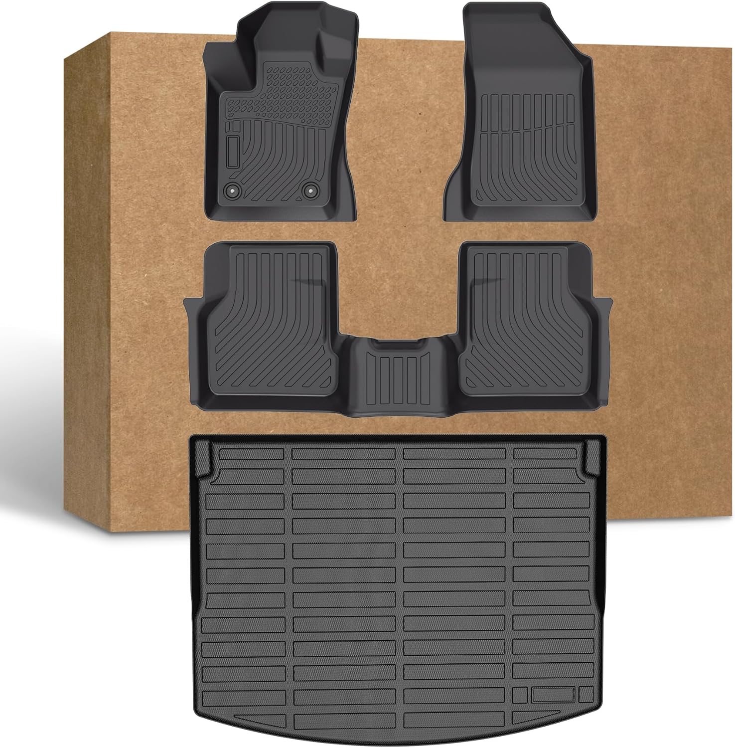Floor Mats for Dodge Hornet GT/GT Plus & R/T 2023-2025 (Only for Plug-in Hybrid), TPE Waterproof Non-Slip All Weather Protection Custom (Floor Mats & Cargo Liner)