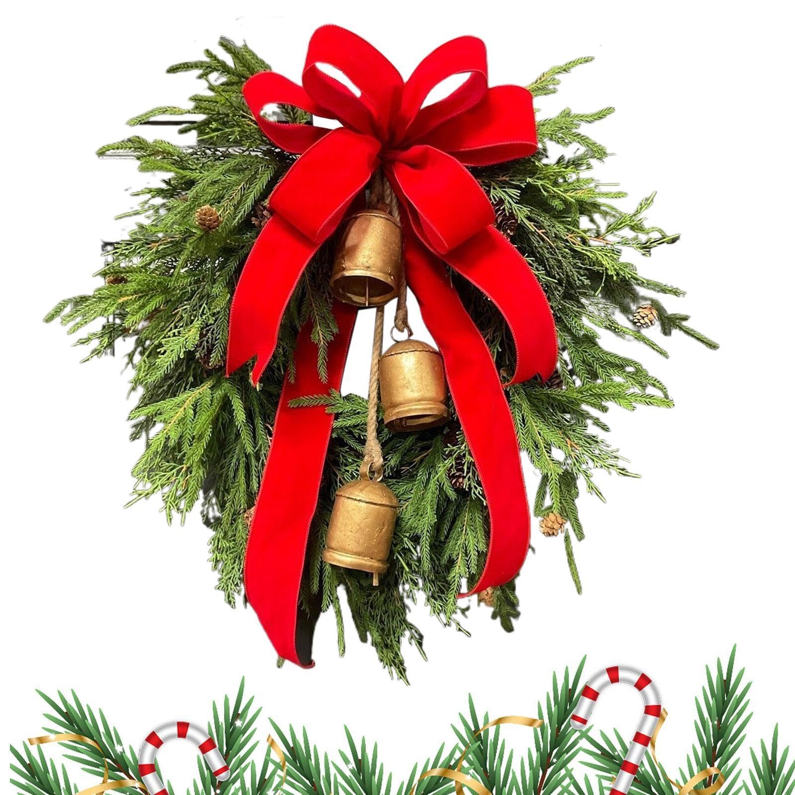 Amazon.co.jp: 玄関用クリスマスリース | お祝いのホリデードアリース