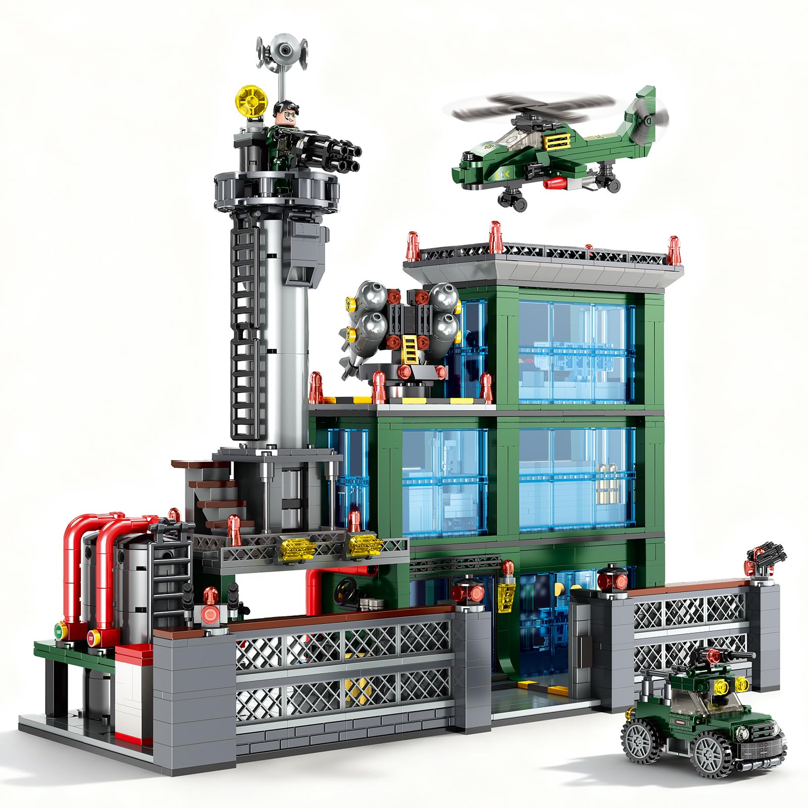 Amazon.com: HAYXUN Military Base Building Set for Adults – 1753