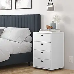 Mesa de Cabeceira Gaveteiro Classic 04 Gavetas Grande Quarto (BRANCO)