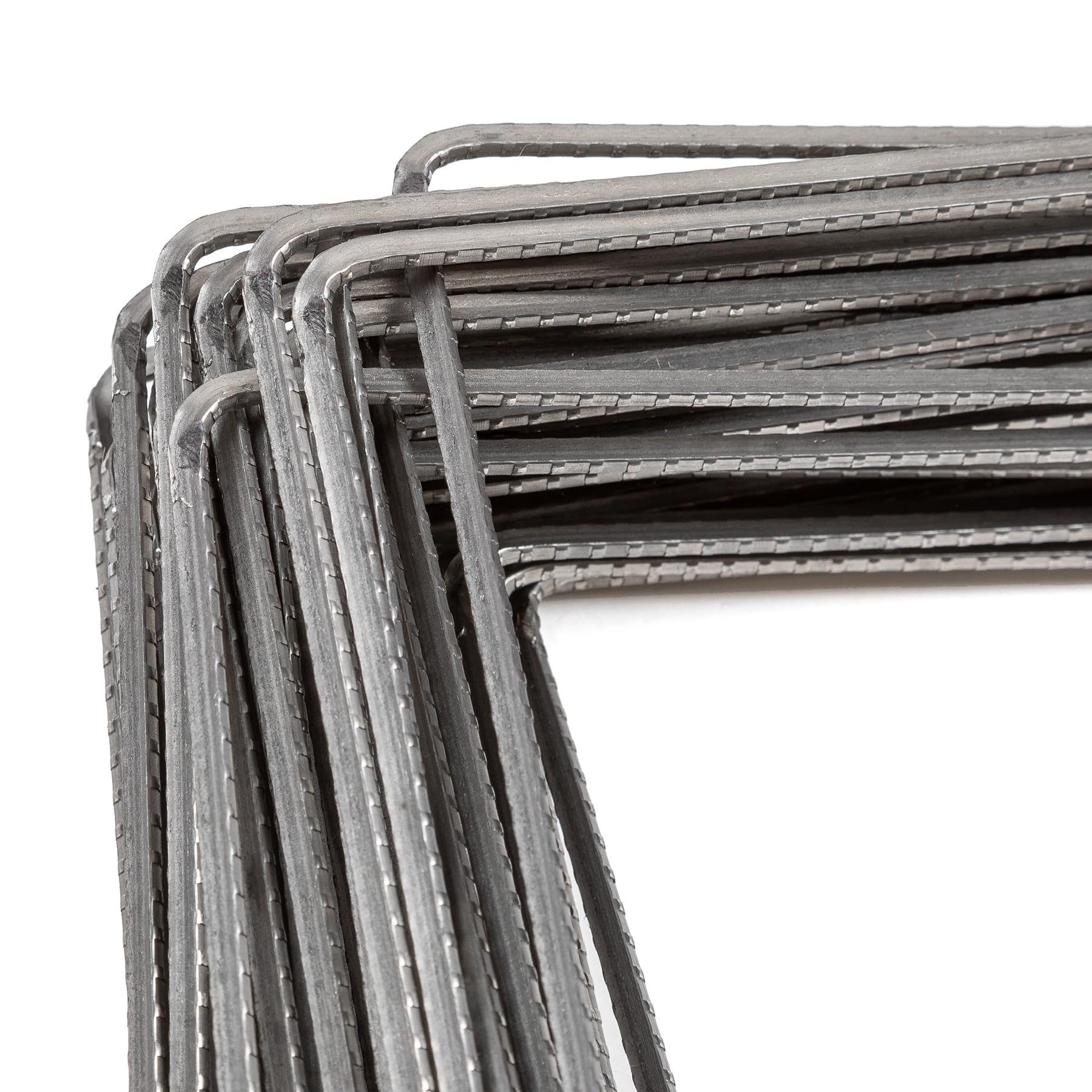 La Cordeline lot 50 Agrafes Fixation pour Toile Paillage Acier Brut 20 x 20 x 20 cm, Gris Métallique