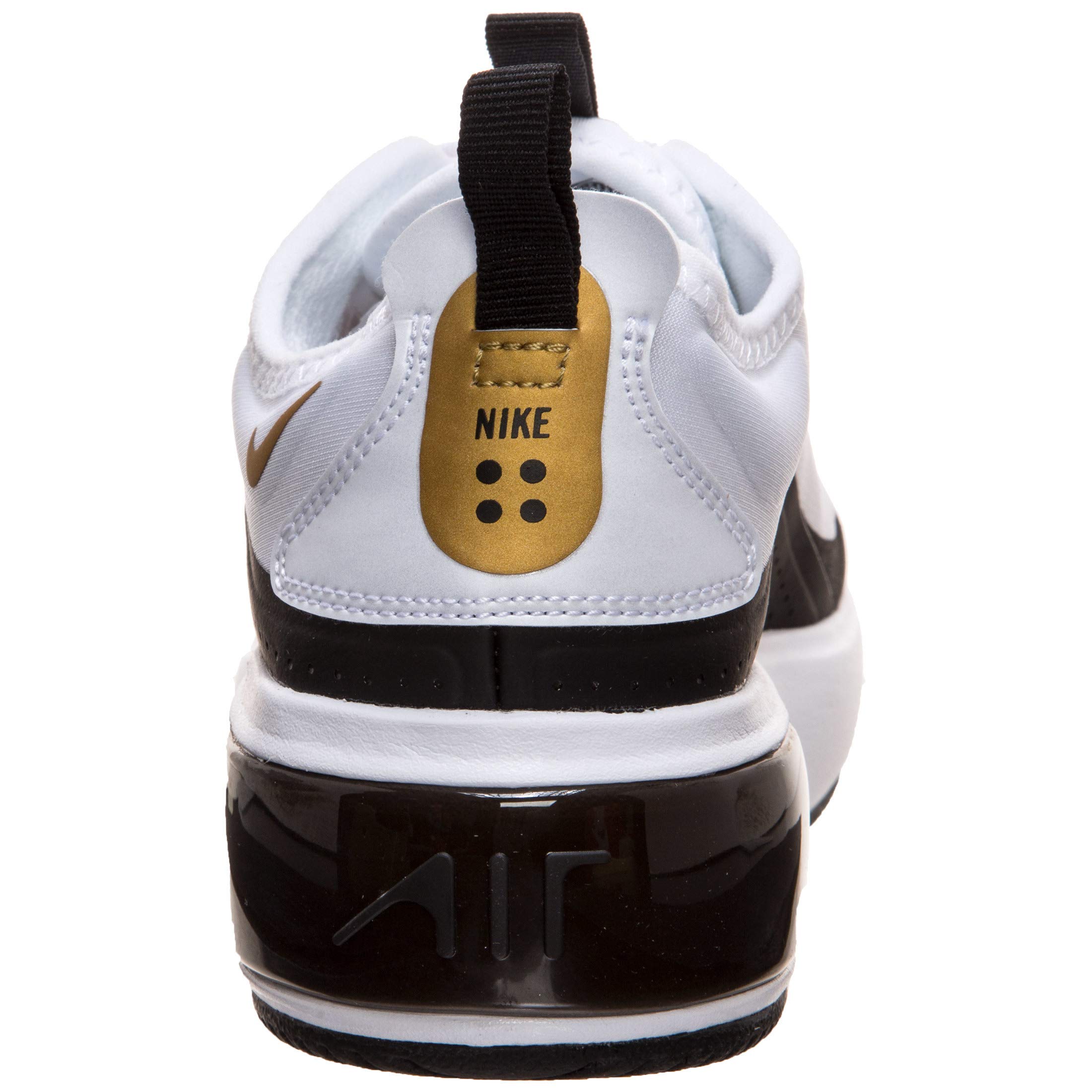 nike white black and gold air max dia sneakers