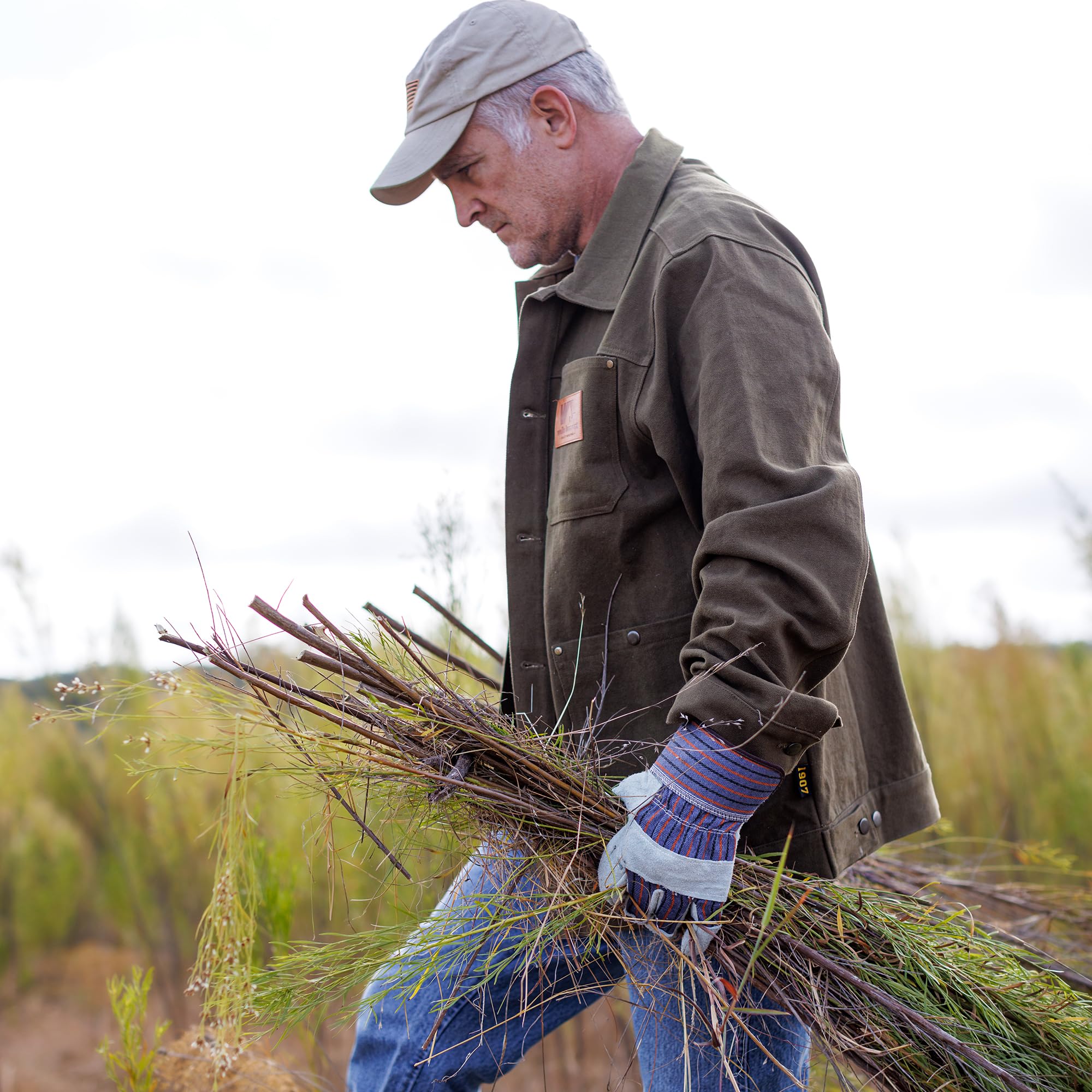 Wells Lamont Mens Leather Palm Work Gloves with Heavy Duty Reinforced Palm Large 12T — view 4