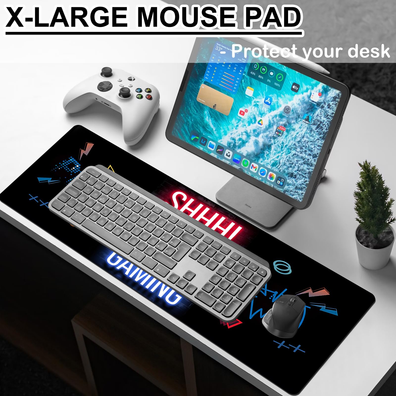 Alfombrilla De Mouse XL Con Diseño De Montañas Balcanes RGB Para Computadora XL (31.5 X 11.8