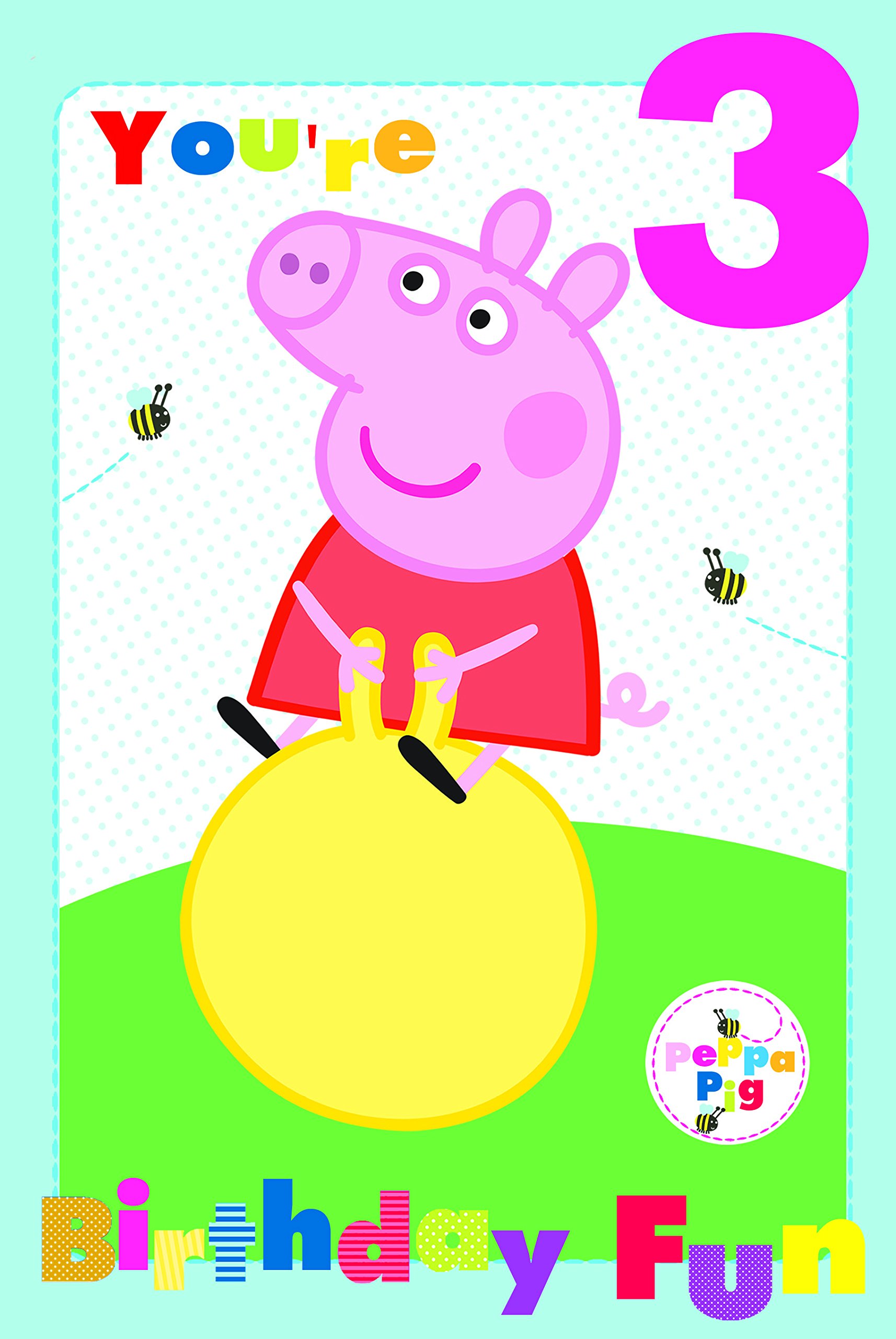 Buy Peppa Pig Age 3 Birthday Card Online at desertcartINDIA