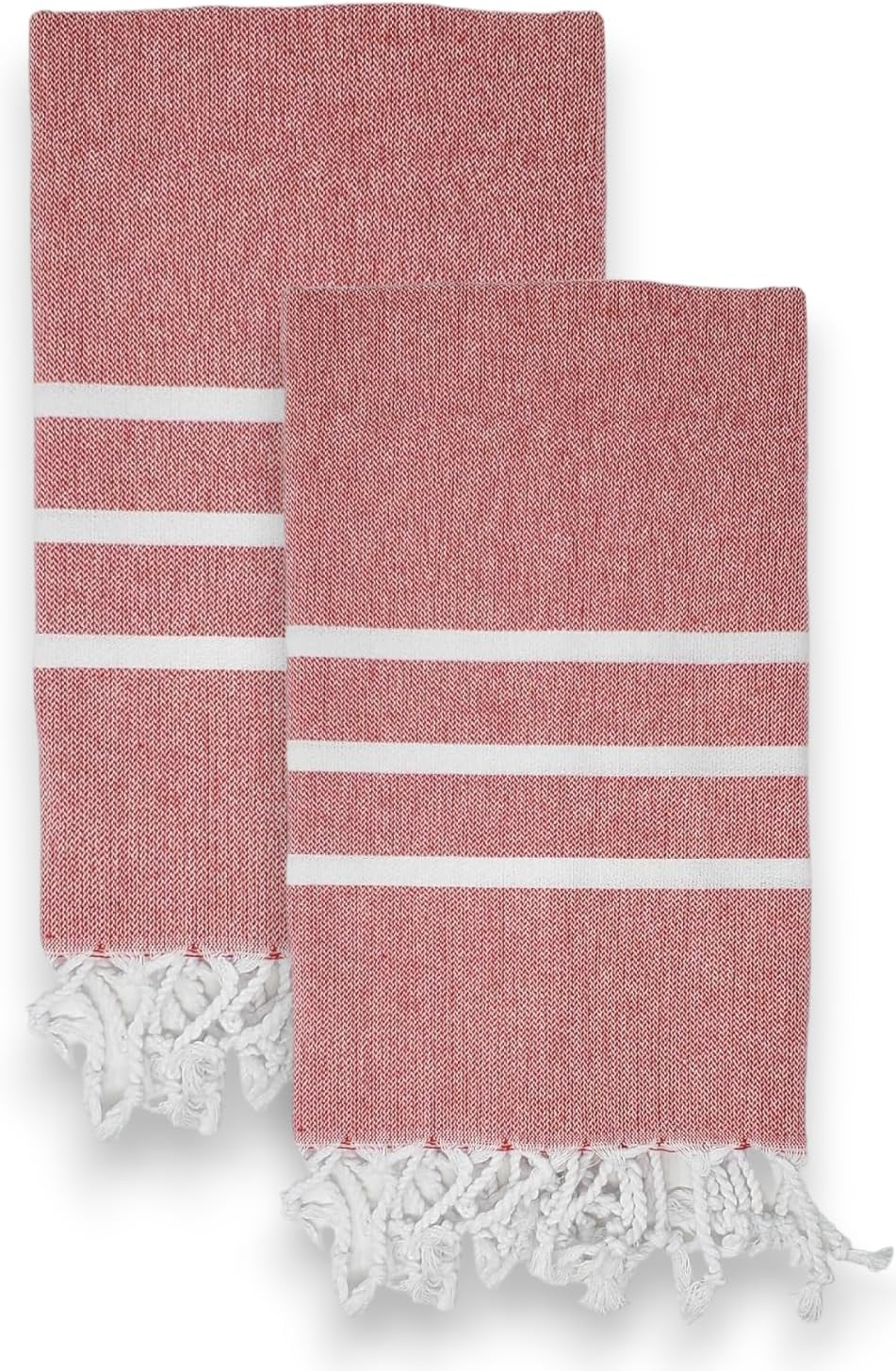 Turkish Hand Towels - 100% Cotton, 18 x 40 inches - Decorative Kitchen and Bathroom Hand Towels- Set of 2