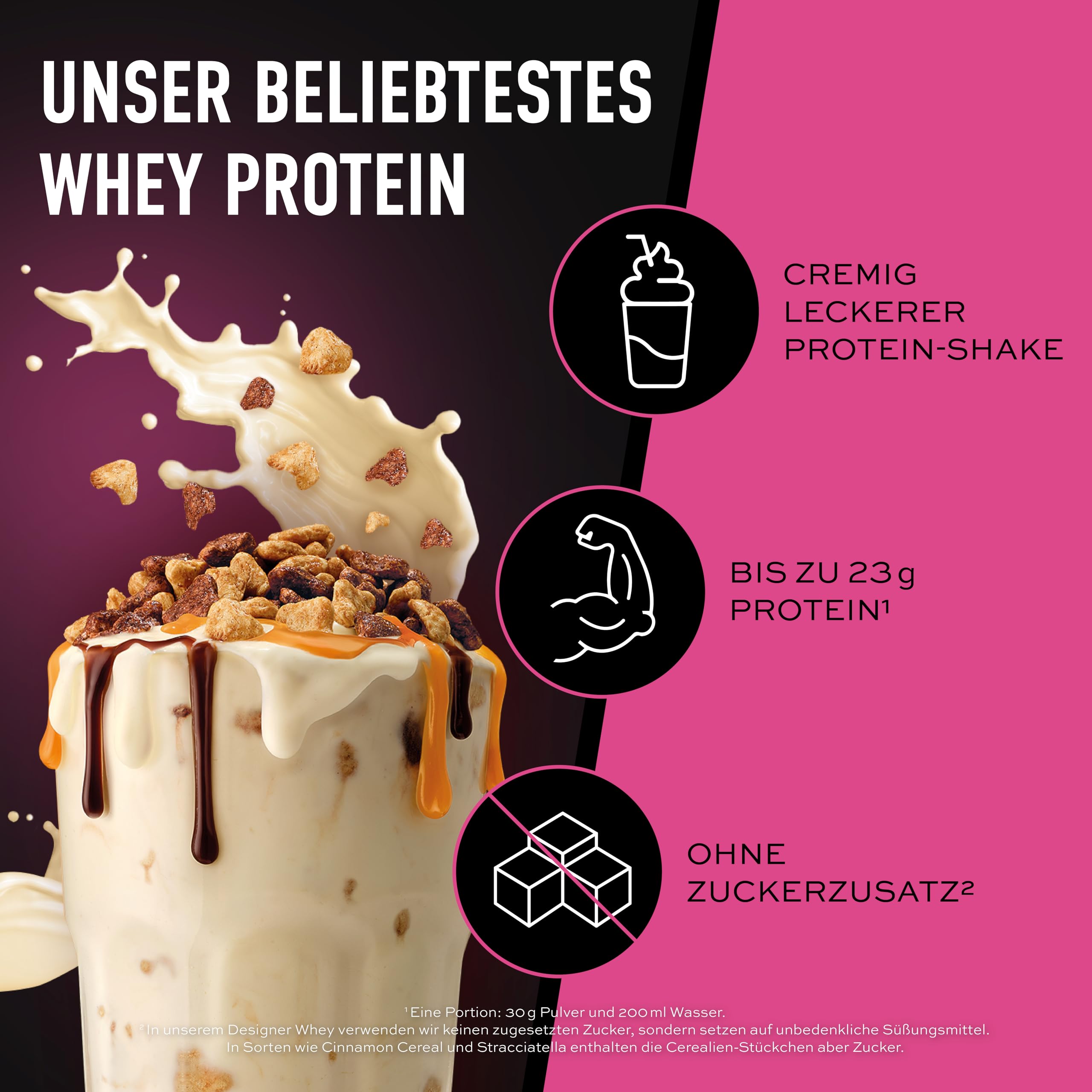 ESN Designer Whey Protein Pulver, Eiweißpulver, Leons Cereal, 2000g, 2.0kg, 66 Portionen