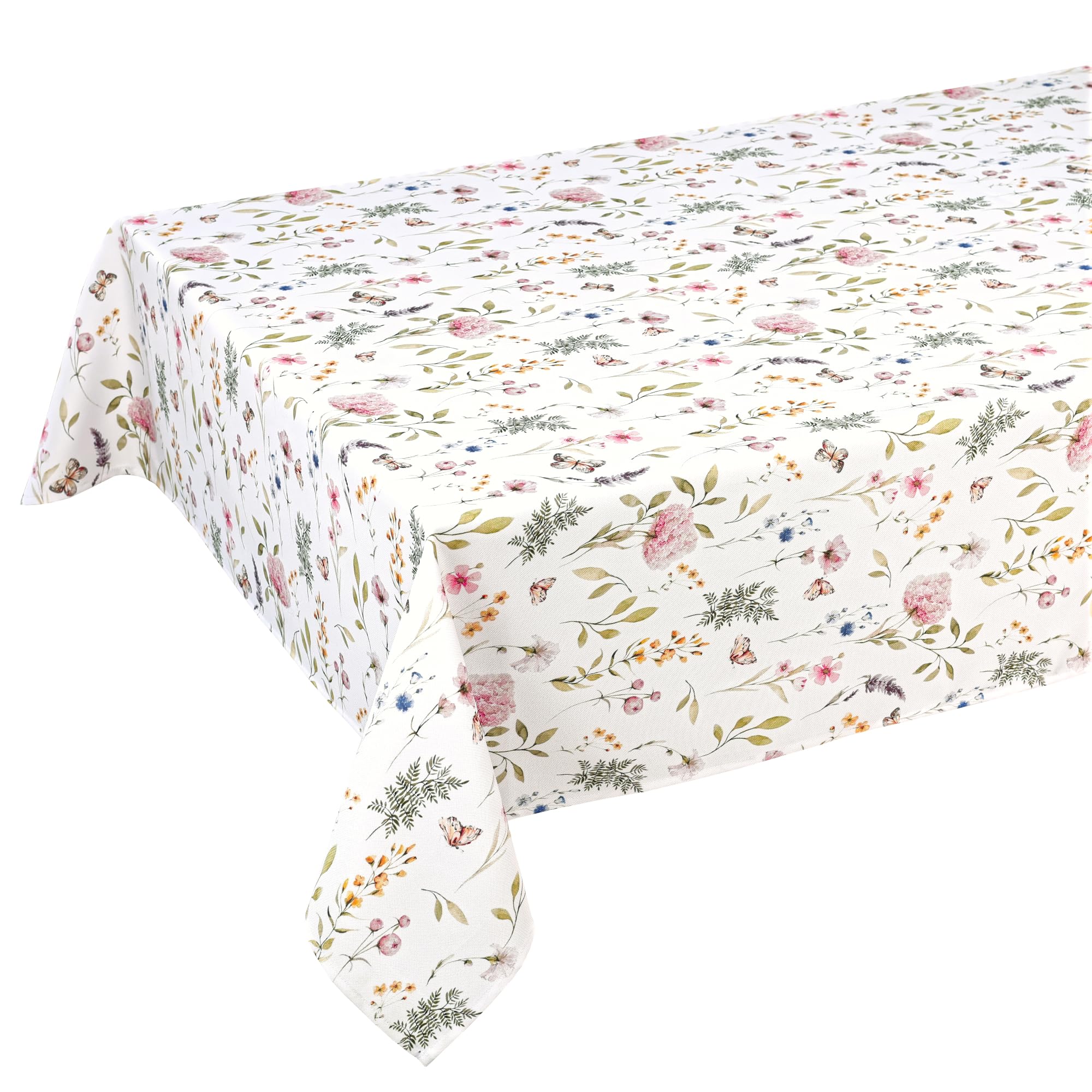 Tischdecke Frühling Sommer Blumenmuster 140x200 cm wasserabweisend pflegeleicht Lotus-Effekt langlebiger Druck Polyester 230g/m2 - Minos-25366_101