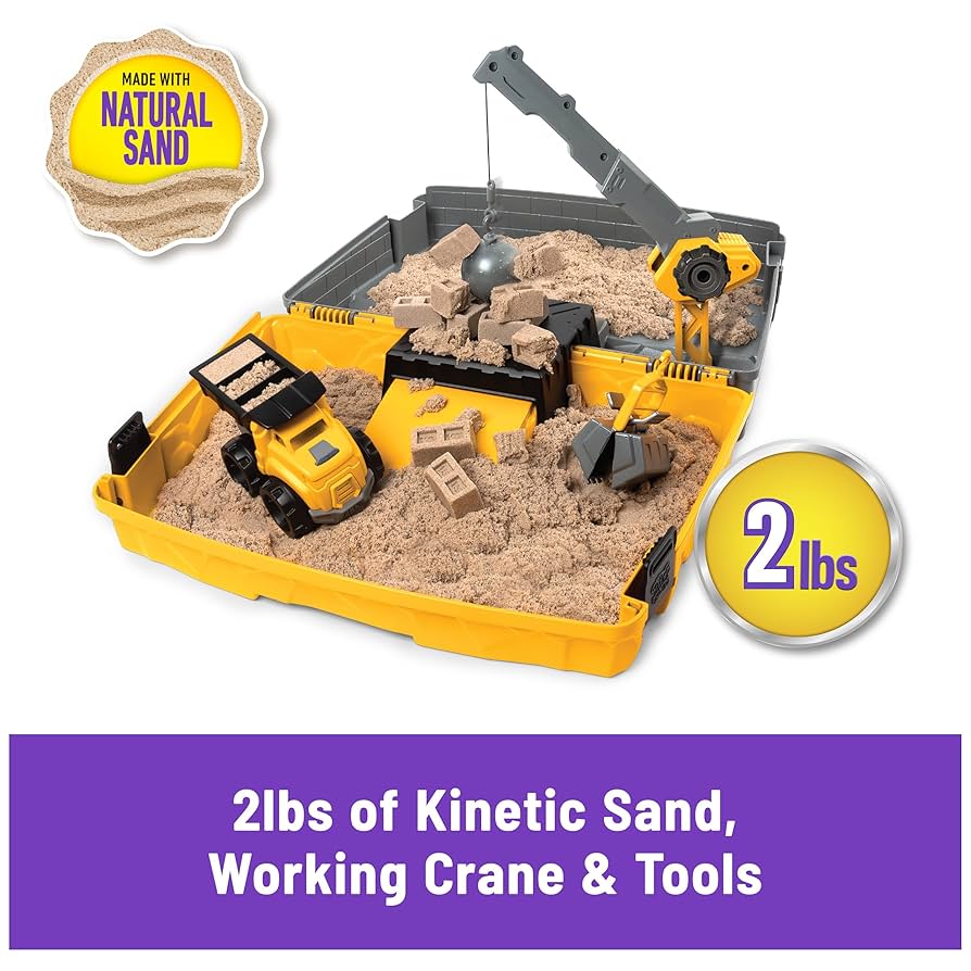 Amazon.com: Kinetic Sand, Construction Site Folding Sandbox
