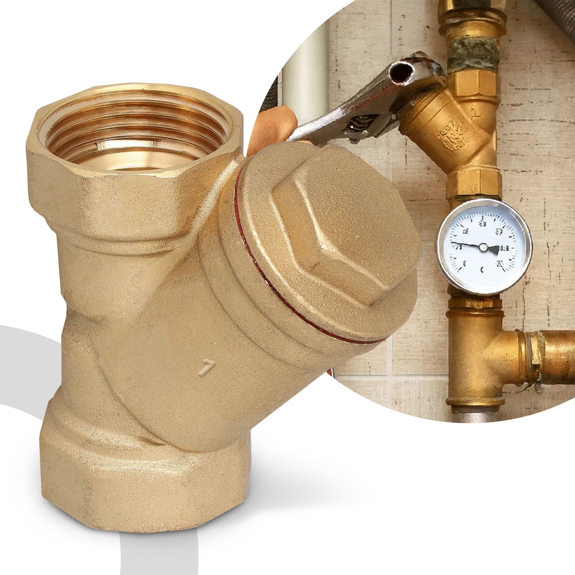 Instalguru Filtro Acqua A Y In Ottone Con Filetto Femmina 1 Pollice Filtro Per Sedimenti Per Condotte Impianti Idraulici Sistemi Riscaldamento Trattamento Acqua E Componenti Sanitari