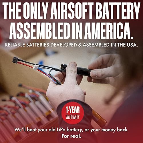 Miniatura 5 de Titan - Batería de iones de litio Airsoft | Batería de 3000 mAh 11.1 V Nunchuck T-Plug | Capacidad máxima y rendimiento de 11.1 voltios para pistola
