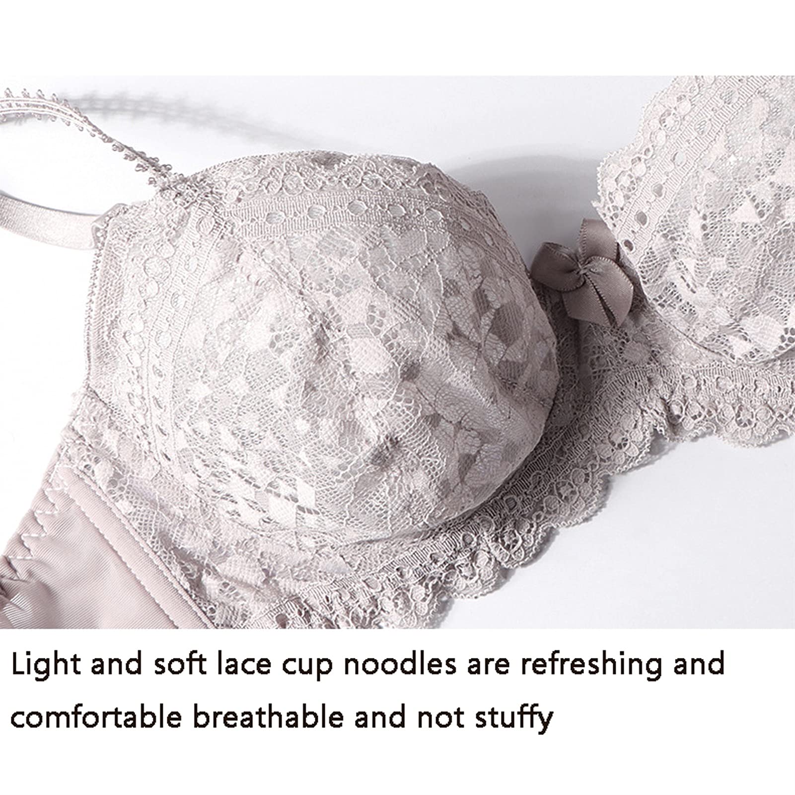 Reggiseno in pizzo trasparente da donna, push up Plus Size trasparente per tutti i giorni, minimizer intimo a rete non imbottito