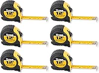 Titan 10912 6-Piece 12-Foot Tape Measure Set - Easy-Read Markings, Durable Case, Ergonomic Grip & Blade Lock