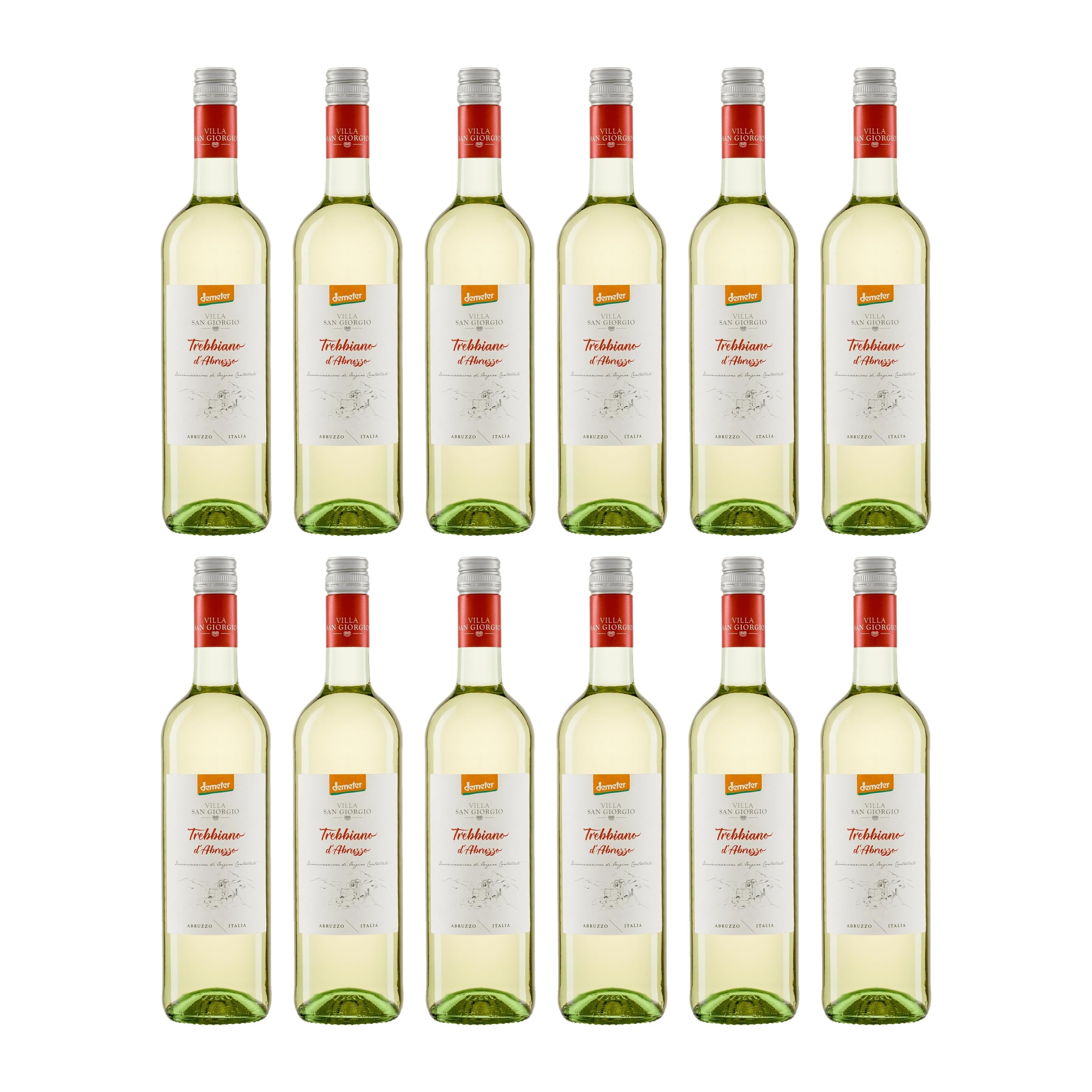Villa San Giorgio Trebbiano dAbruzzo DOC Demeter Weisswein Weiss Trocken BIO Italien inkl. FeinWert E-Book (12 x 0.75 l)