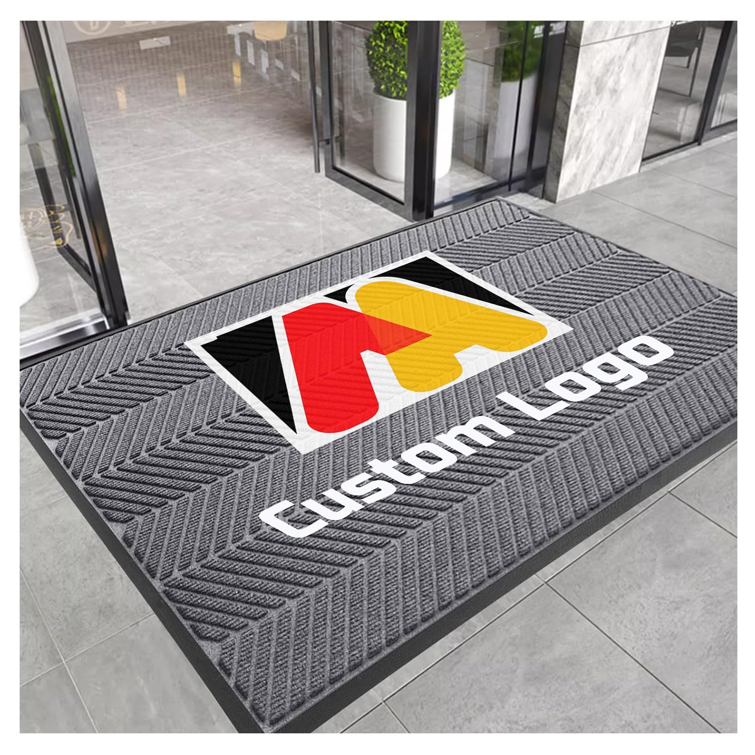 Tappeto Personalizzato con Logo Tappeti Commerciale Personalizzati Zerbini di Benvenuto Ingresso Zerbino Interni Esterni per Hotel Impresa Lavabile,60×90cm