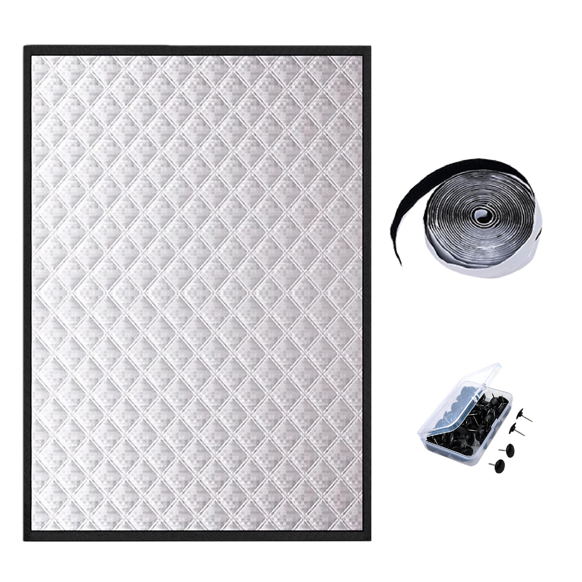 Kit de Aislamiento de Ventana 127 x 100 cm Protege del Frio y Calor Juego de Aislamiento de Ventanas sin Taladrar para Apartamento, Plata