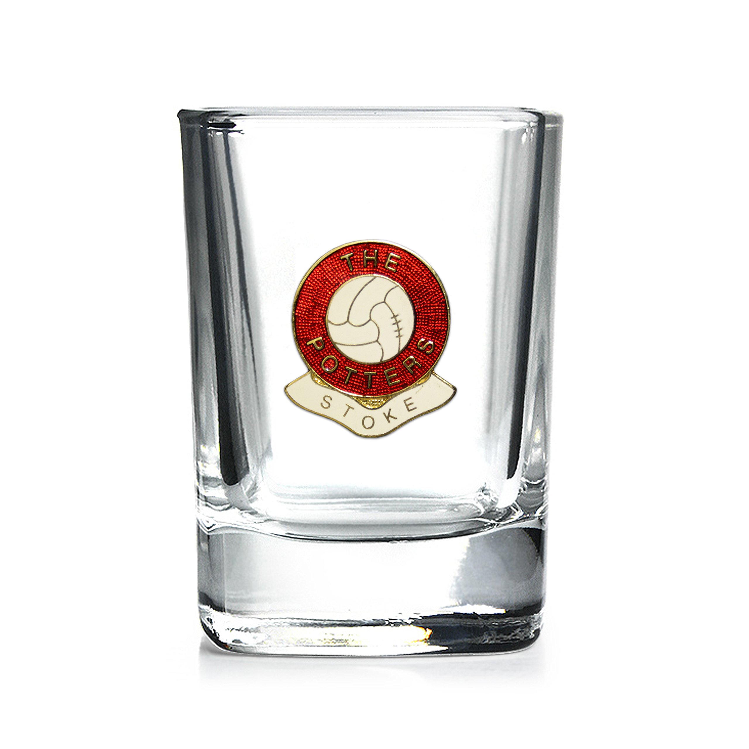 Sottobicchiere Personalizzato Stoke City - The Potters - Vetro Rosa Rotondo