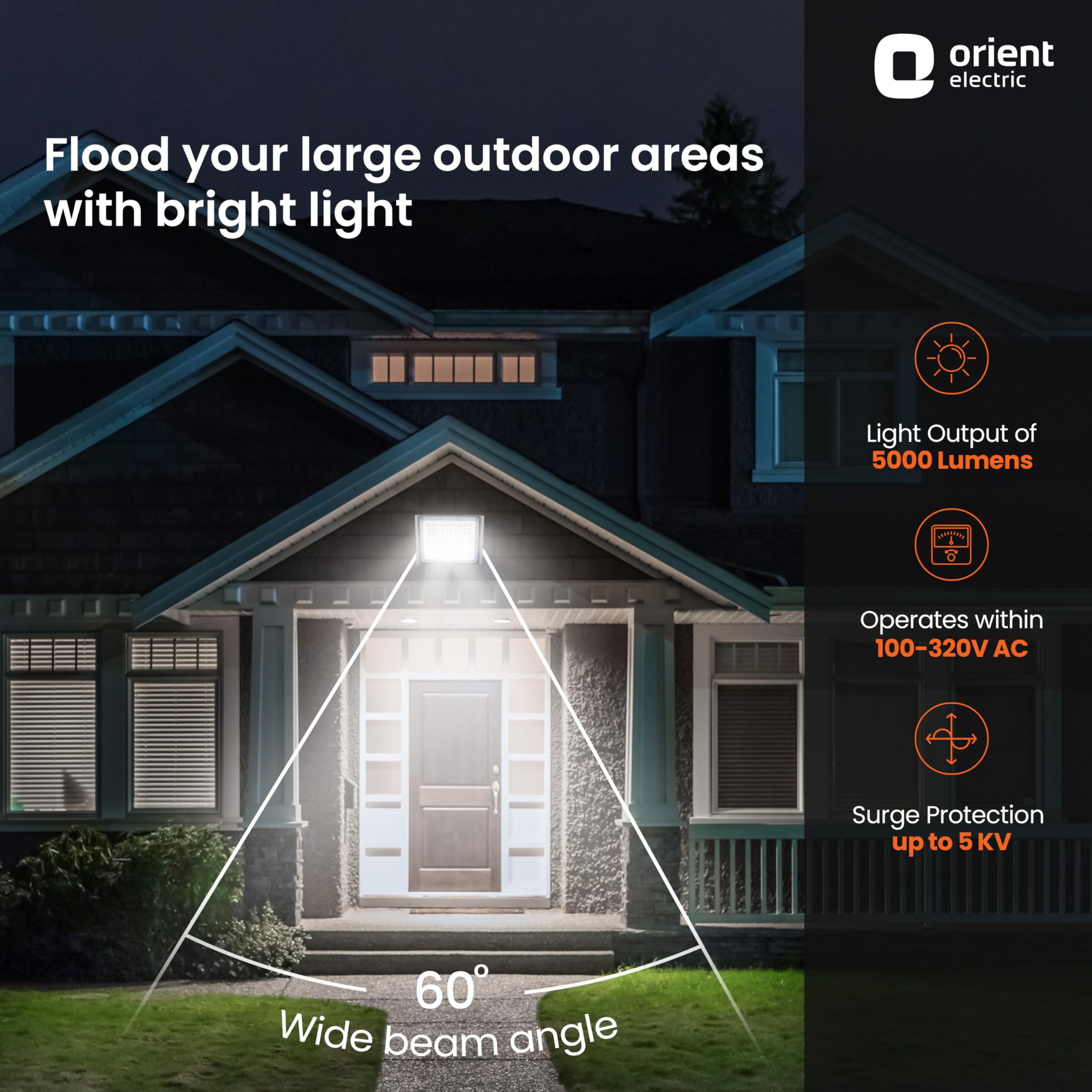 Orient Electric Razor Plus Flood Light - Waterproof LED -2