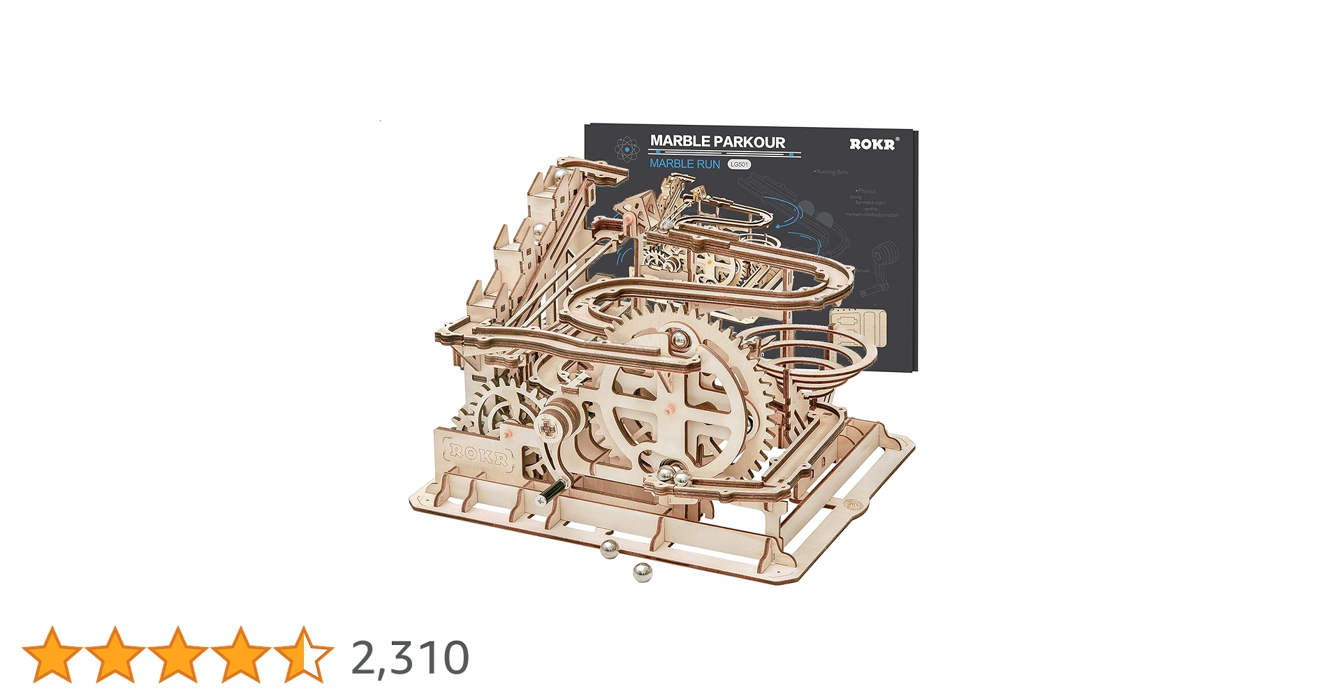 ROKR MARBLE RUN DIYキット ROKR 3D Wooden Puzzles for Adults Marble Run Model Building