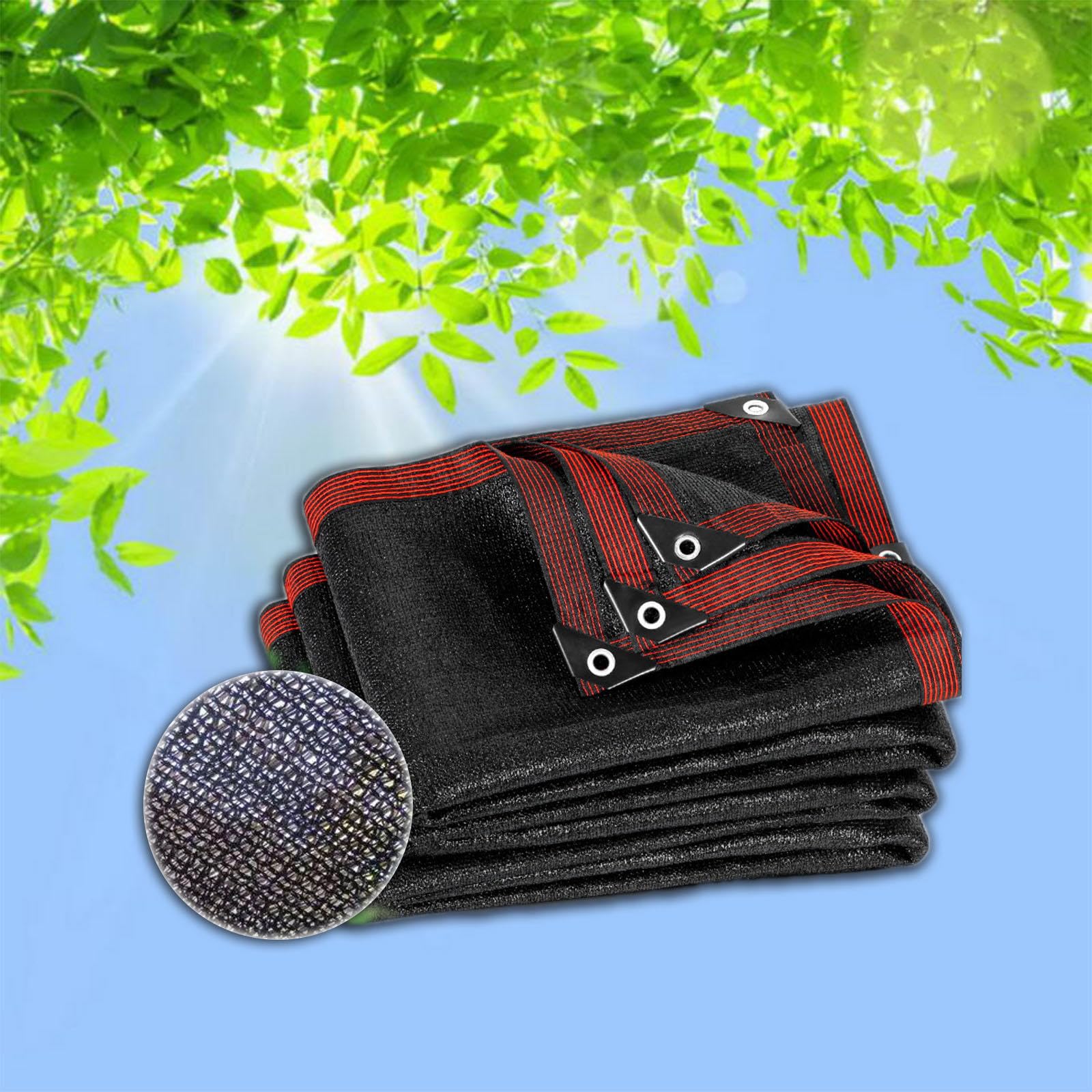 GJZQDKX 70% Shade Netting for Greenhouses Sun Protection with Grommets Easy to Hang Black 3x4m and 3x6m 6x11m (19.7 * 36.1ft)