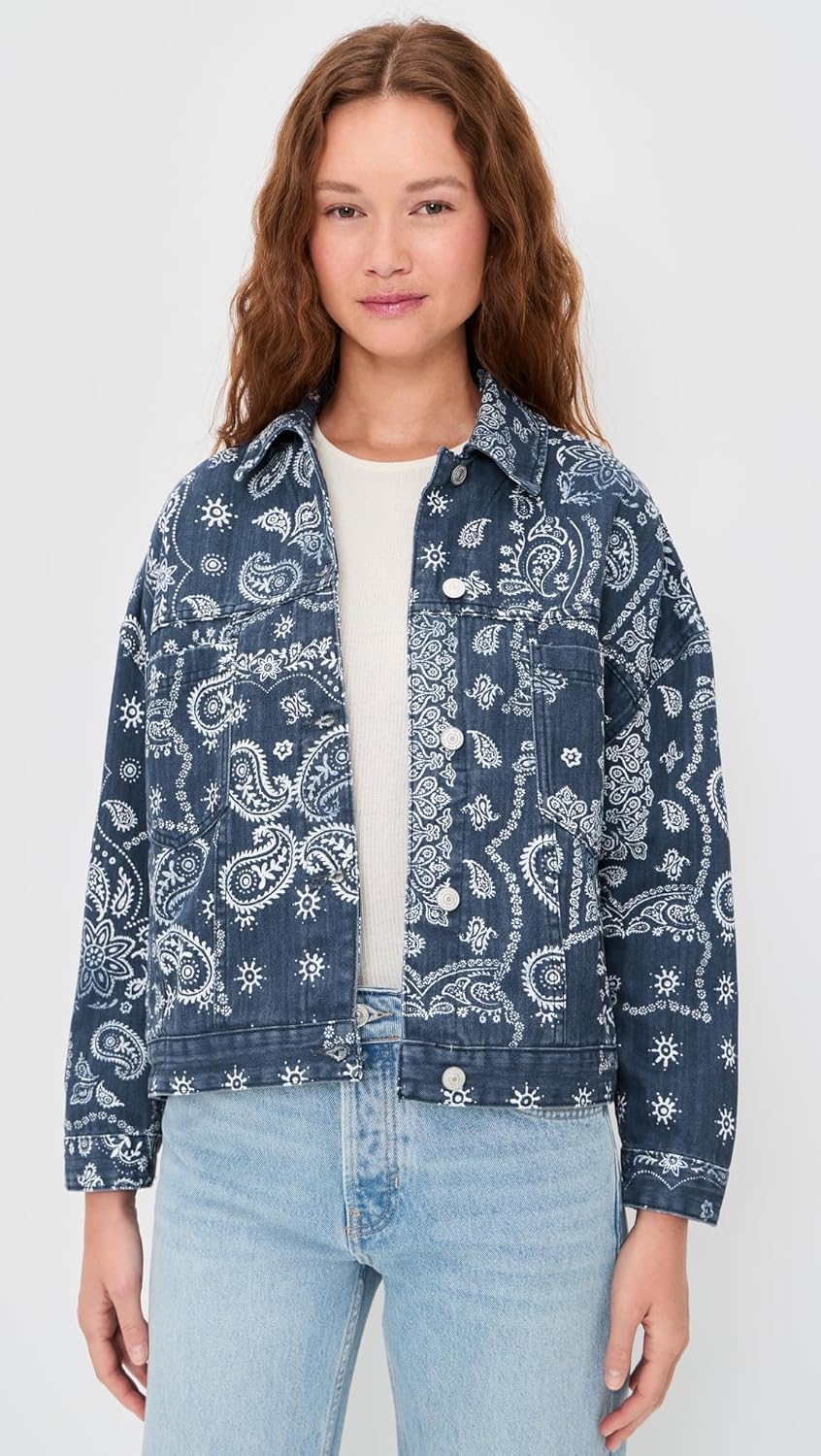 Free People Women's Opal Swing Printed Denim Jacket - Image 2