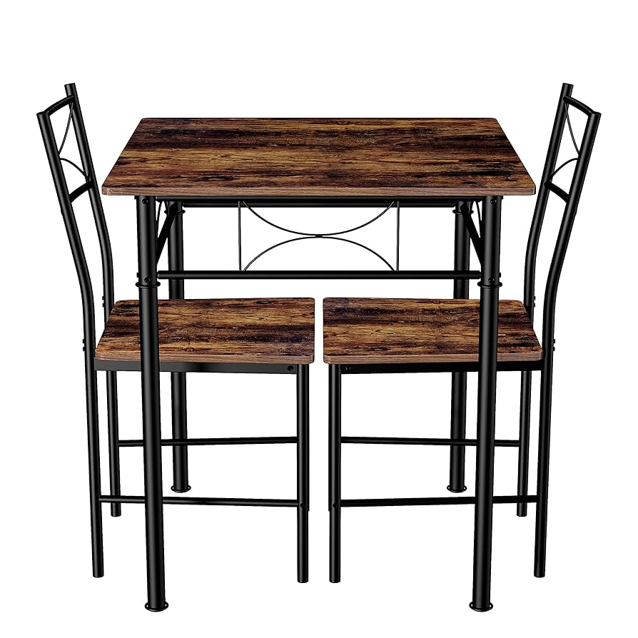 【りみい】ダイニングテーブルと椅子セット Amazon.com - JOIN IRON 3-Piece Kitchen Dining Room Table Set