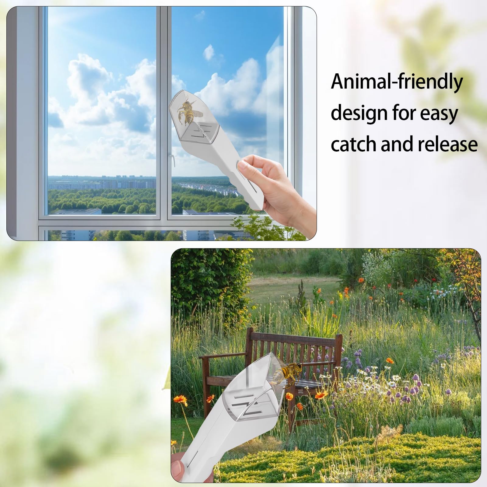 Insect Catcher, 2 Pcs Bug Catcher Handheld, Insect Catching Tool, Portable Humanized Insect Observer with Clear Window - Image 4