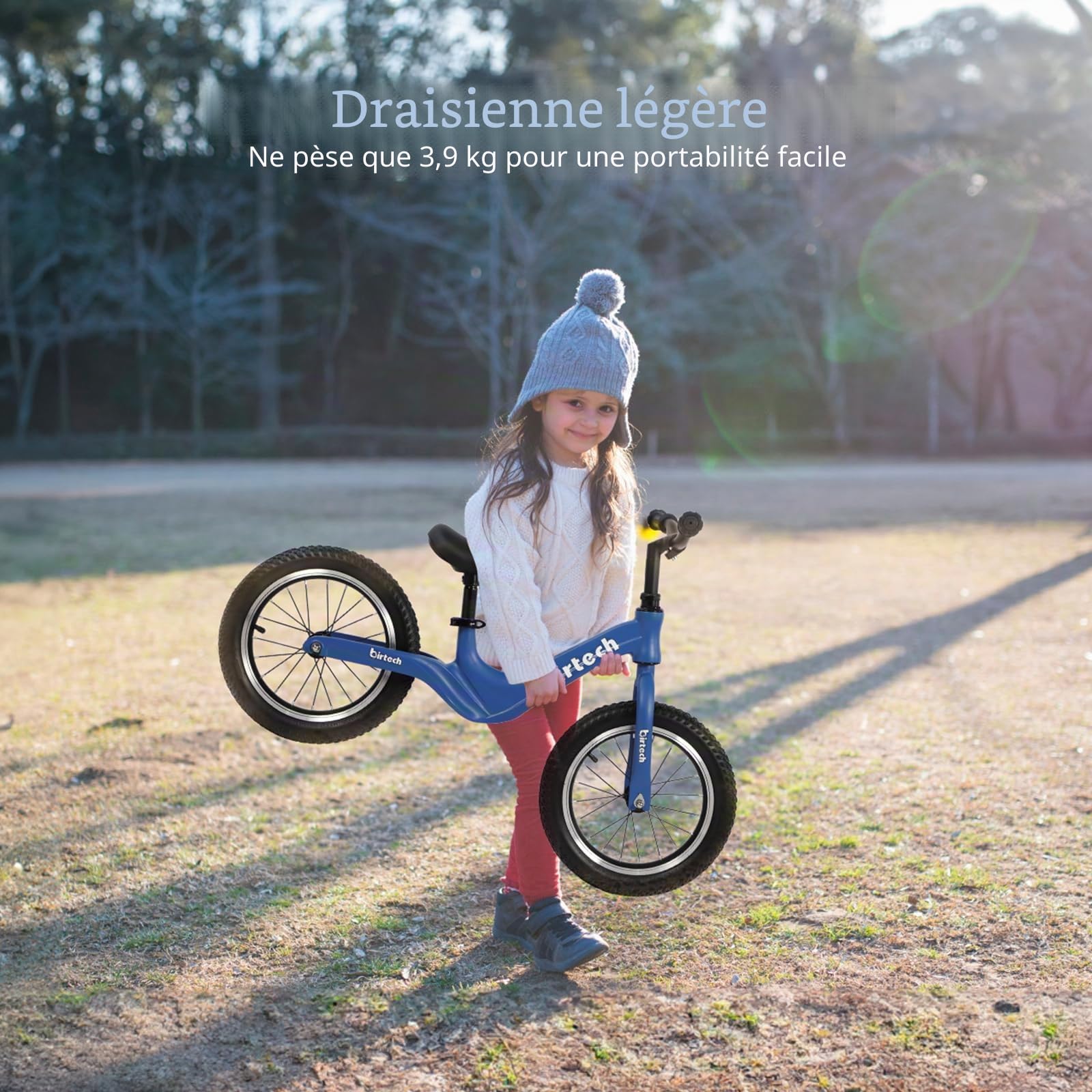 Hello-5ive Vélo d'exercice 14" pour garçons et Filles de 3, 4, 5, 6 Ans, pneus avec Cadre en Alliage de magnésium, vélo d'entraînement léger et sans pédales pour Les Tout-Petits