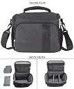 FLYMANN Polyester Wp-16 Portable Camera Bag - Dslr Case With Adjustable Shoulder Strap & Rain Cover - For Nikon, Canon, Sony And All Dslr Cameras - Water Resistant - Anti Shock (Grey-Black) gallery image