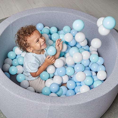 Miniatura 5 de Pelotas para niños, bolas de plástico a prueba de aplastamiento para piscina de pelotas con 3 colores brillantes, seguras y no tóxicas, sin BPA,