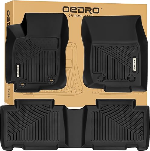 OEDRO Alfombrillas para Toyota RAV4 modelos estándar 2013-2018, TPE para todo tipo de clima, incluye forro completo de primera y 2da fila (solo