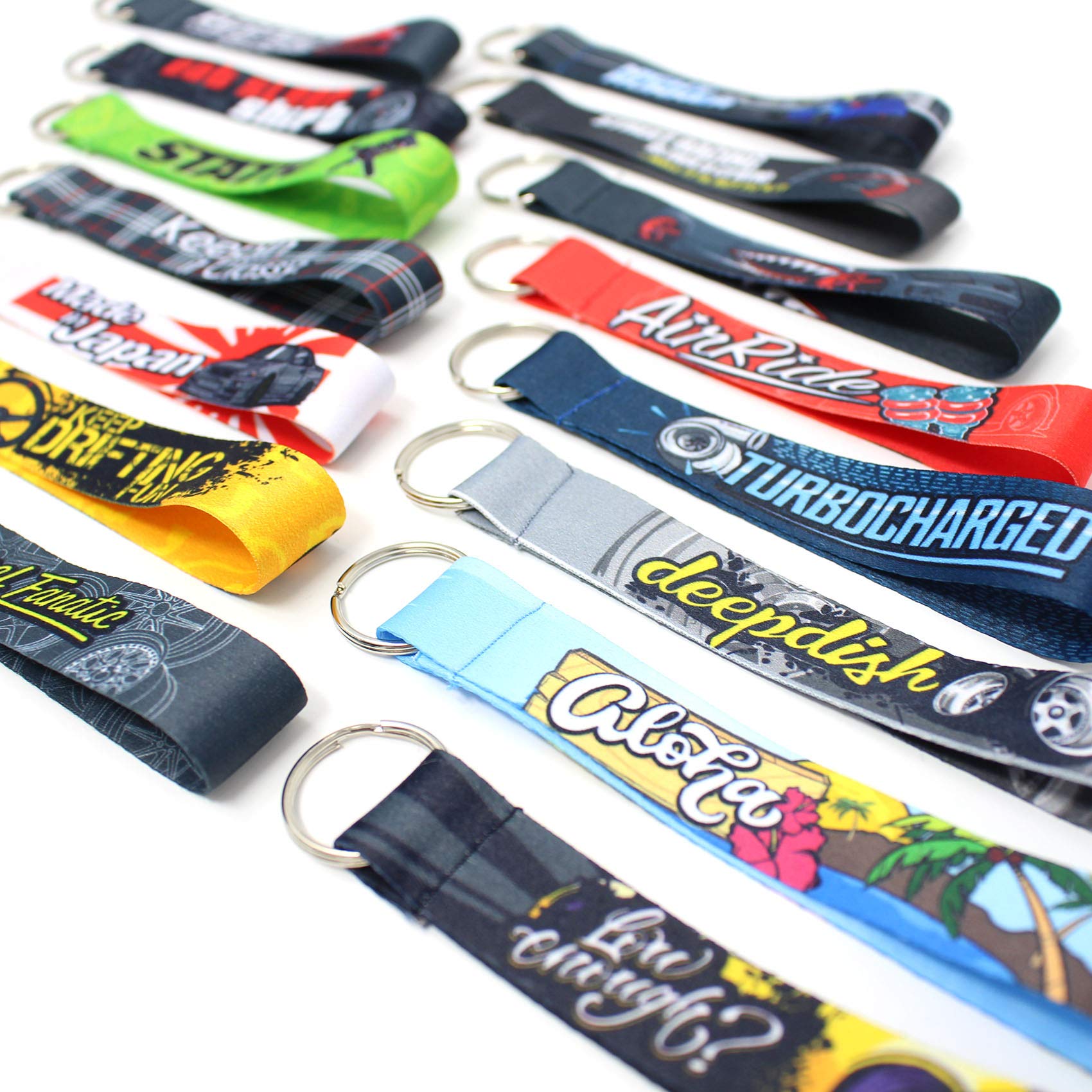 Lot De 2 Porte-clés Tuning "Eat Sleep Shift" - Accessoire Voiture Style Sportif - 14 Cm