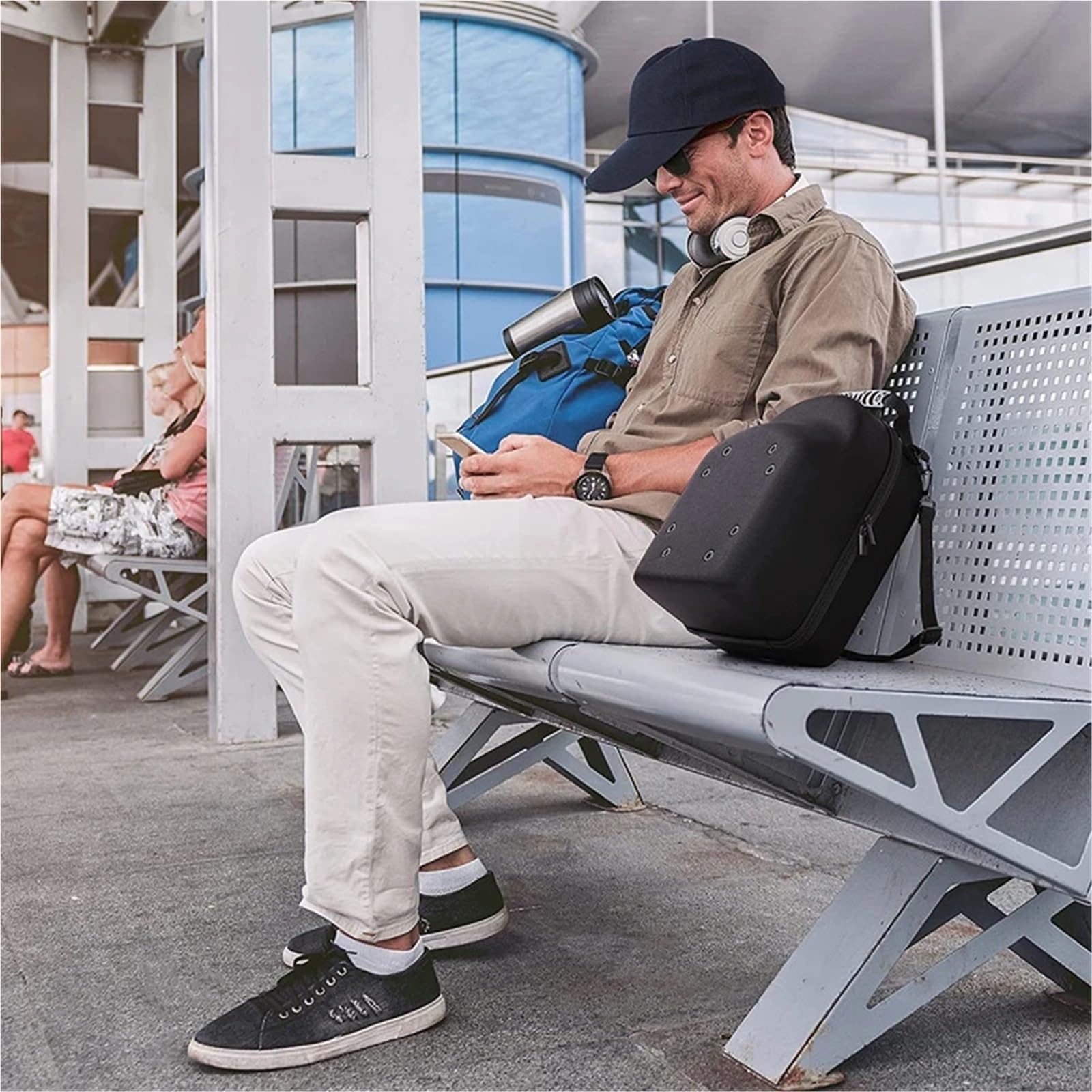 Custodia Rigida Per Berretto Custodia for cappelli da viaggio for esterni | Borsa da trasporto for cappello da baseball con scatola protettiva for cappello a conchiglia rigida