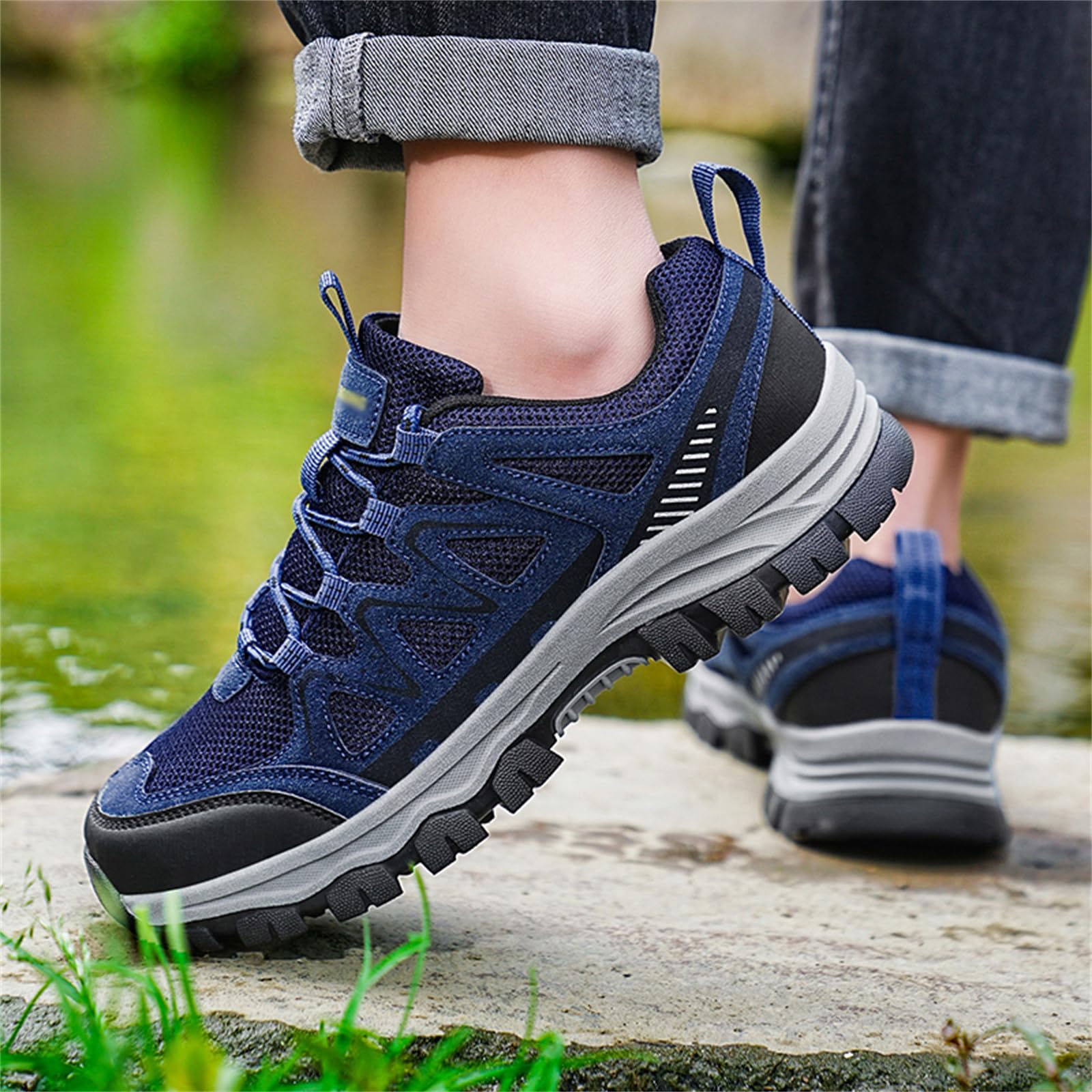 Męskie oddychające buty trekkingowe niskie buty outdoorowe