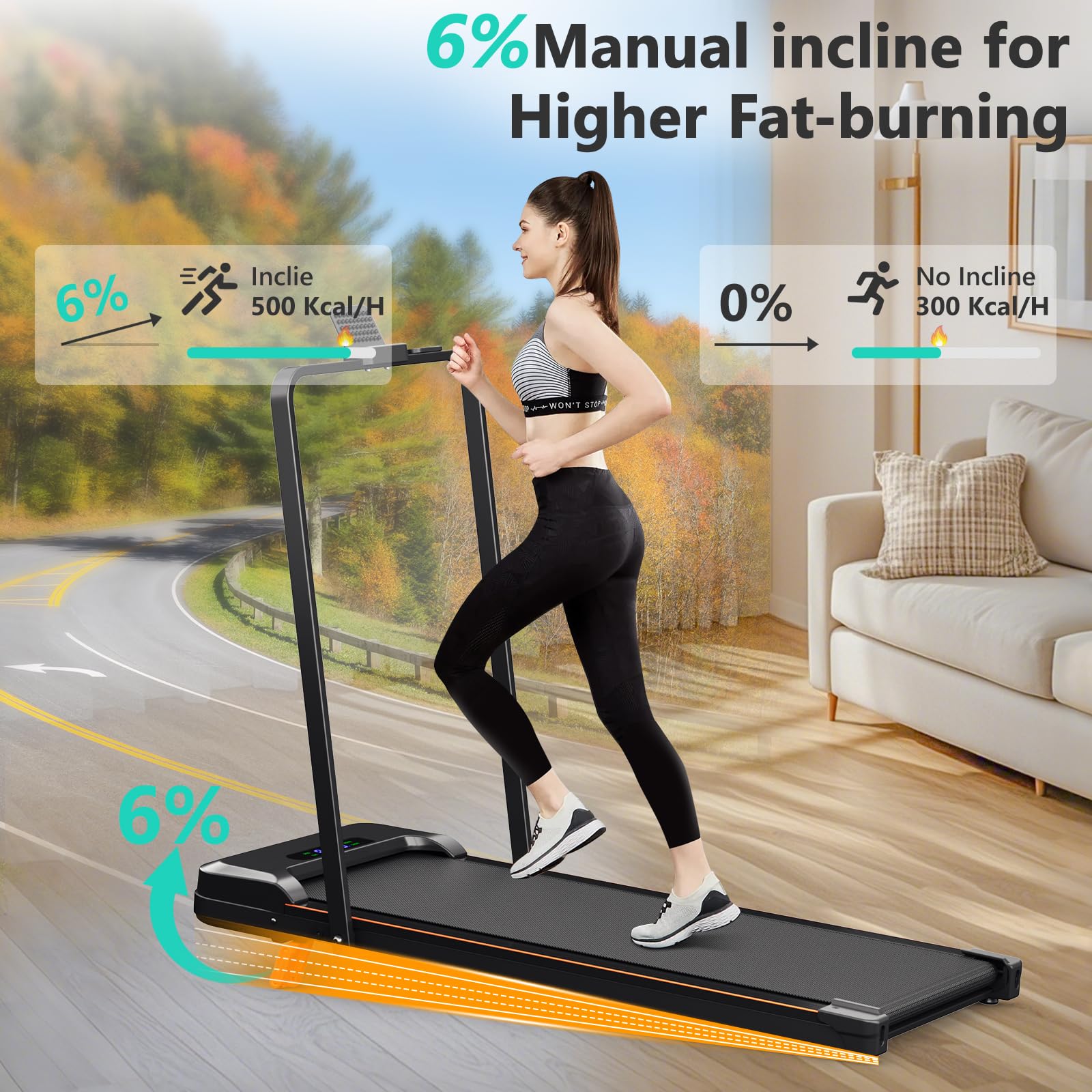 未使用品　原価３万円程　　WTM401ルームランナー-AIRHOT ウォーキングマシン ランニングマシン トレーニングマシン 静音 時速1-10km/h フィットネス Amazon | AIRHOT 4イン1 折りたたみ式トレッドミル - 2.5HP
