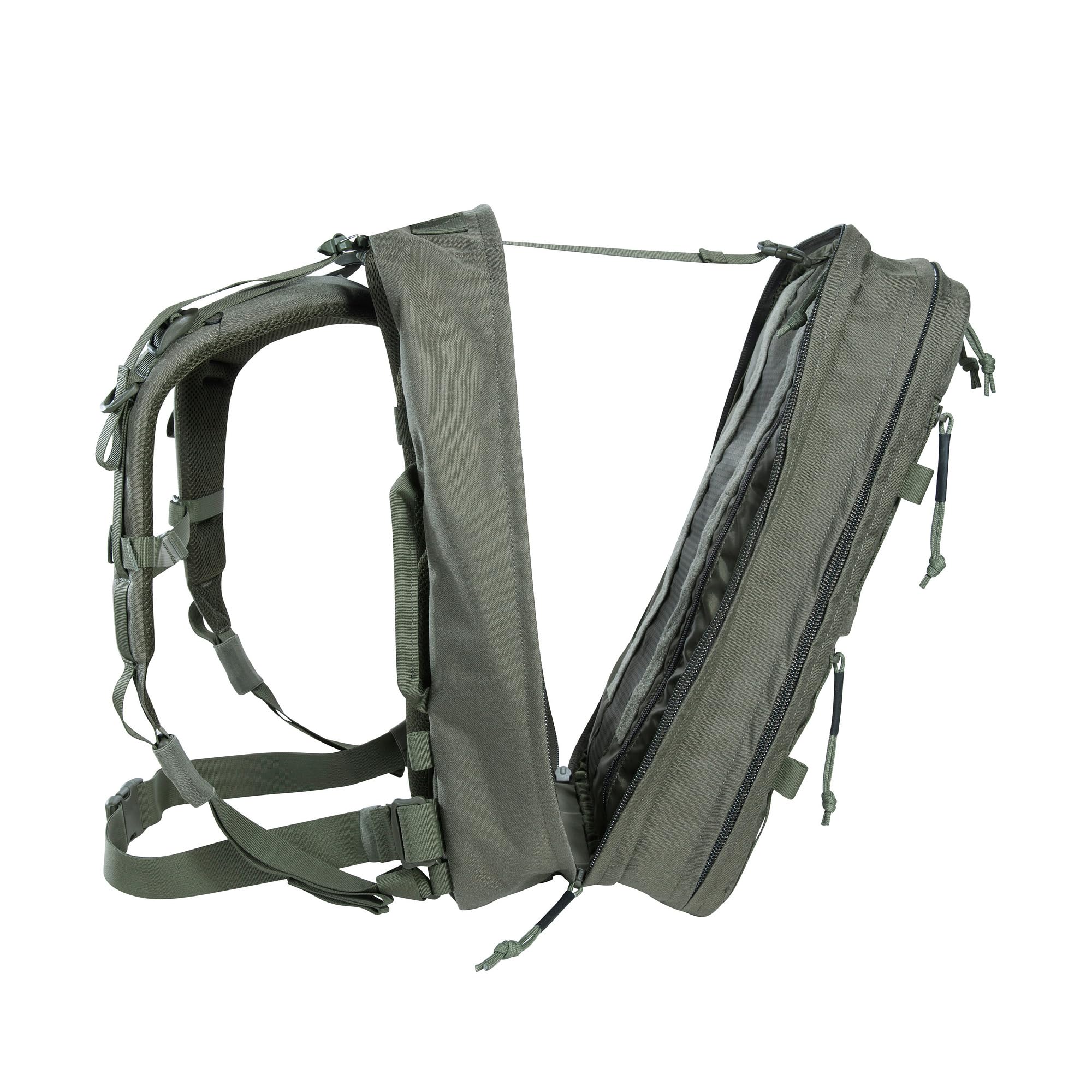 Tasmanian Tiger TT Modular Grab Pack 30 litrów pojemny plecak outdoorowy i survivalowy z 4 wyjmowanymi kieszeniami na rzepy i wieloma możliwościami organizacji do użytku, trekkingu, bushcraft, szary