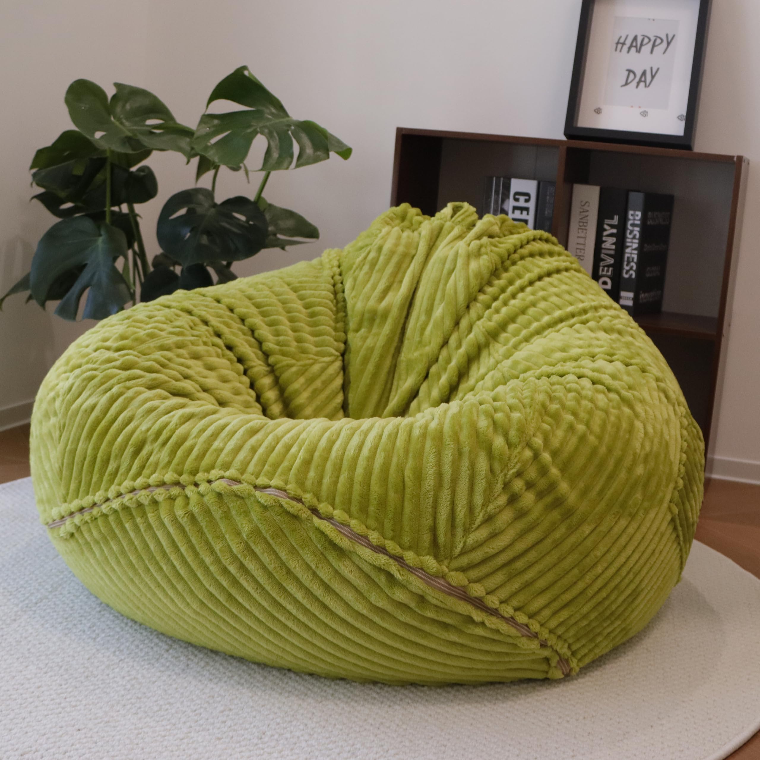 lygooh No filler Fluffy Bean Bag Cover Large Stuffed Storage Covers 4 ft