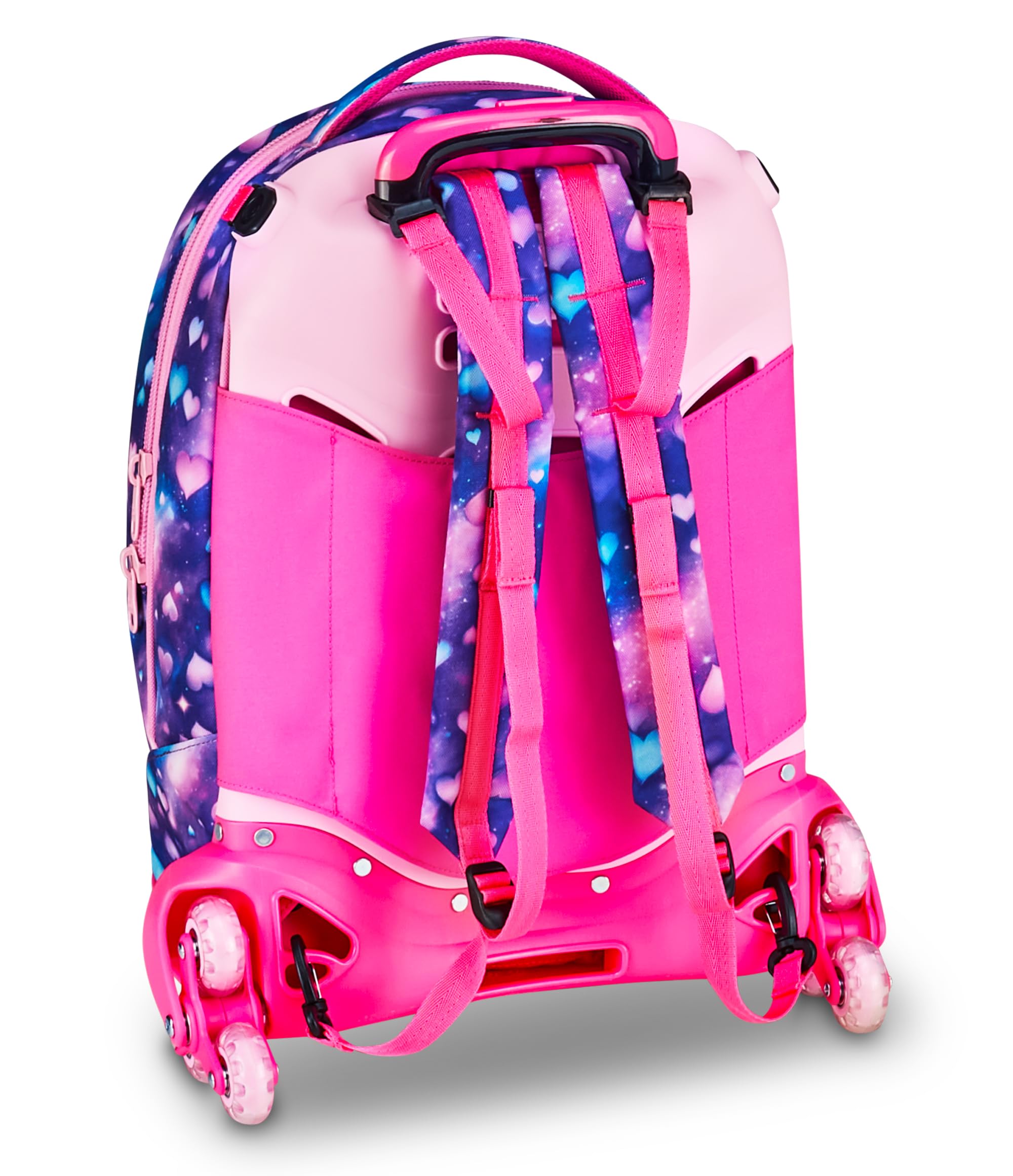 SJ GANG STYLE JAM GANG Trolley Jack 8 ruote PIXIE UNICORN, Viola, 34L, Scomponibile, Crossover System, 3 in 1, Spallacci a scomparsa, Tasca portaborraccia, Tasca frontale, Scuola elementare, Bambina | Scomponibile, Crossover System 3 in 1, Spallacci a sco