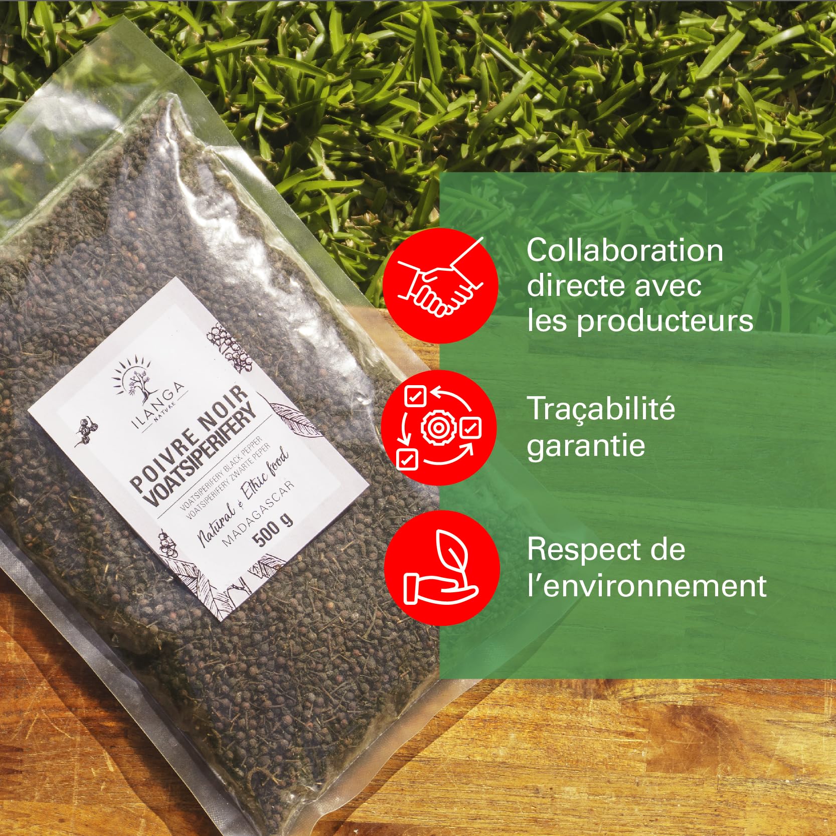 Ilanga Nature - Poivre Noir Voatsiperifery 500g - Madagascar