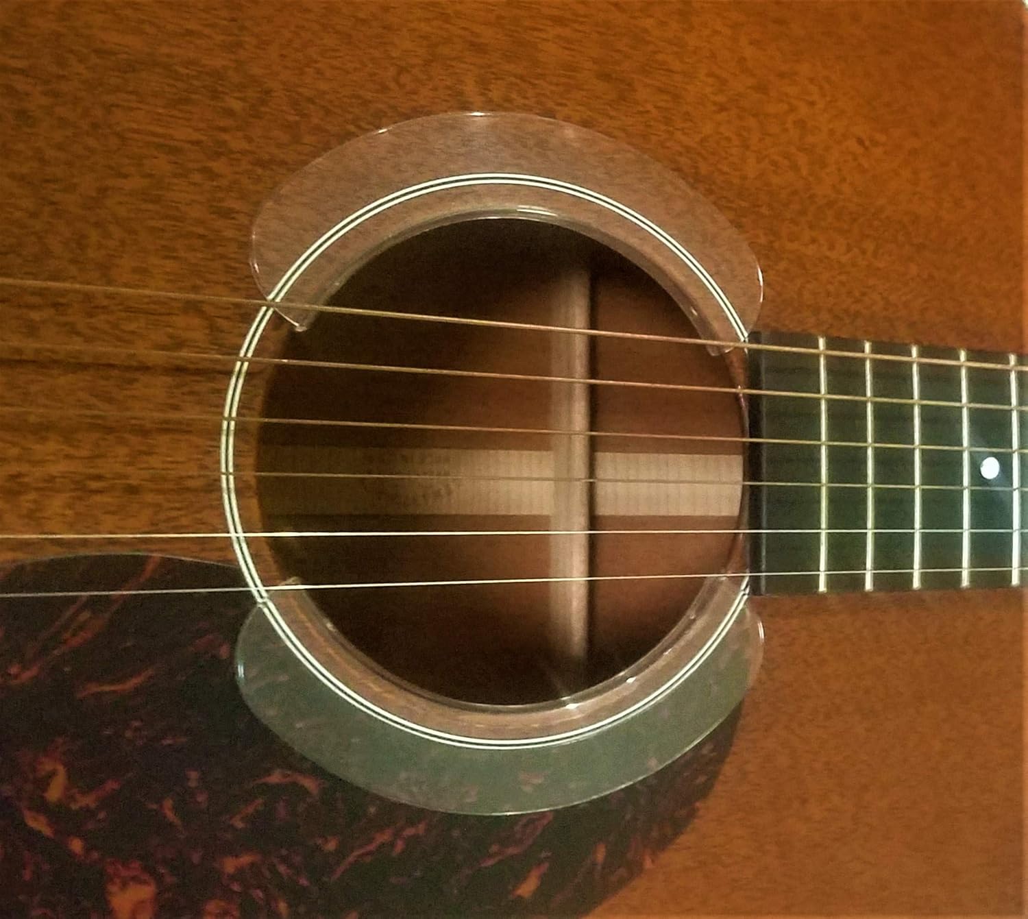 GUITAR SOUNDHOLE GUARD/SOUNDHOLE PICK STRIKE PROTECTOR/DEFLECTOR (CRYSTAL CLEAR)